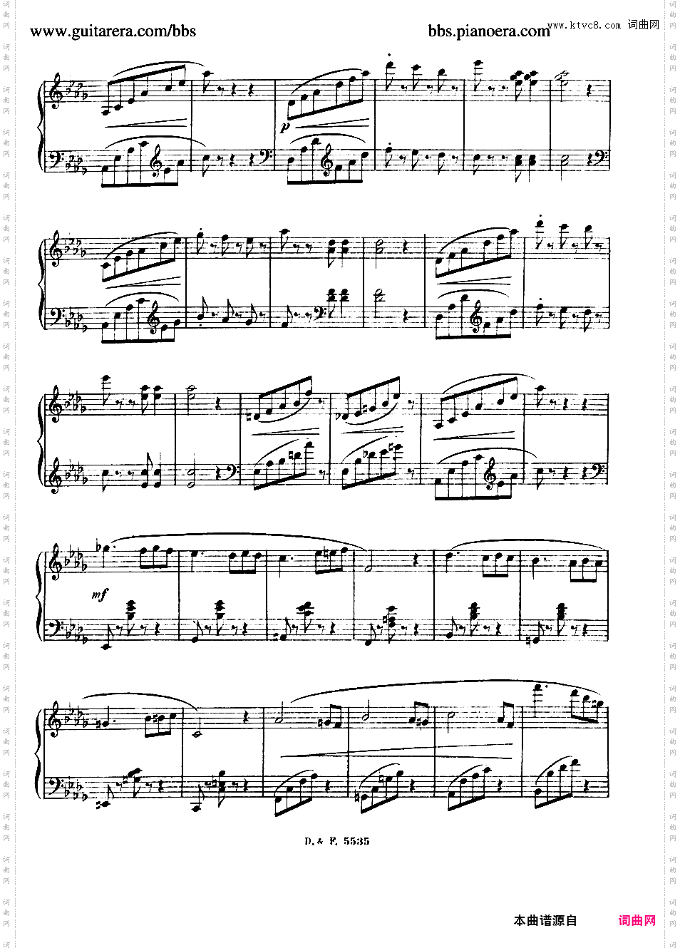 降A大调第二圆舞曲 Valse No·2 in A-flat Major Op·86