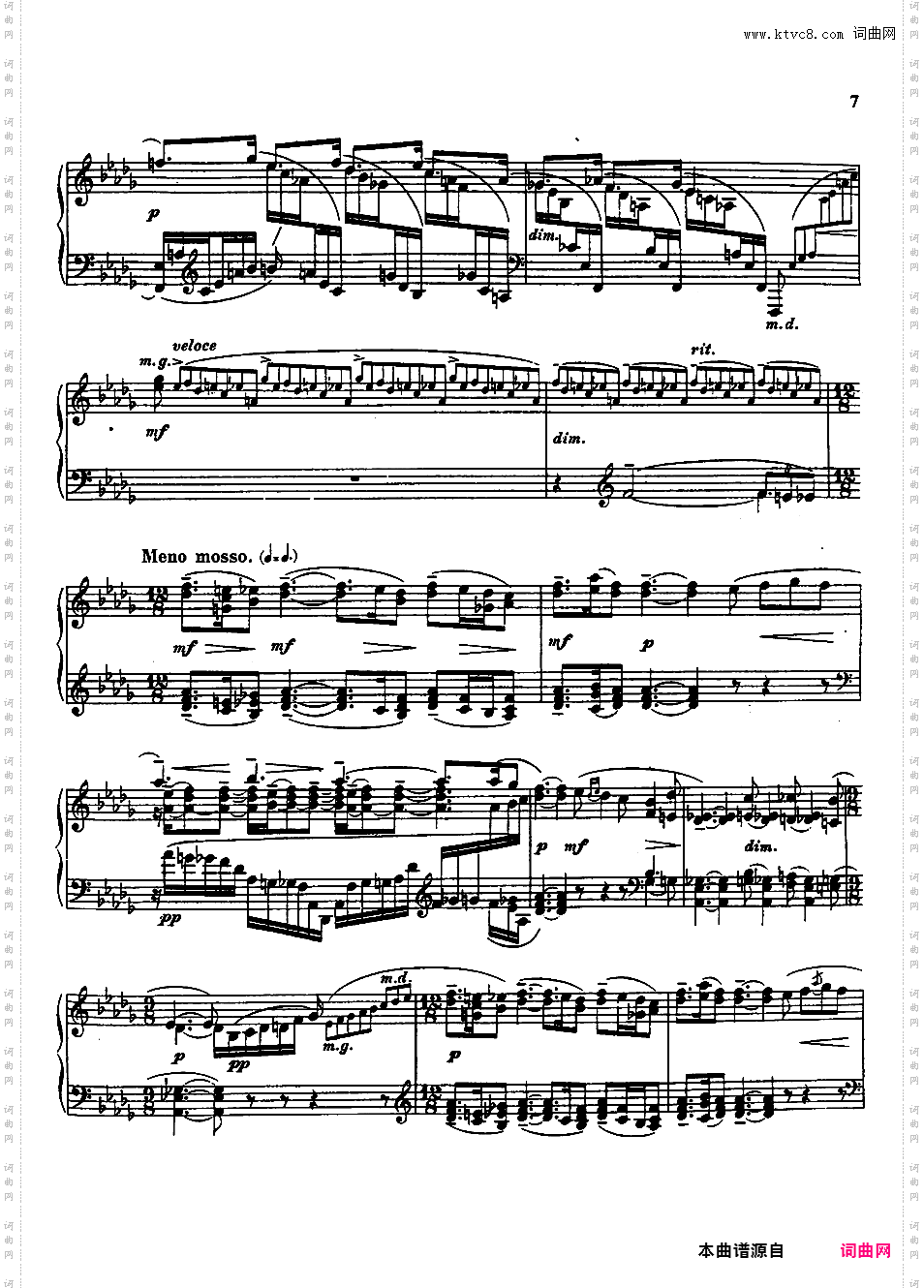 降b小调第二钢琴奏鸣曲 - 根据拉赫玛尼诺夫同名作品改编