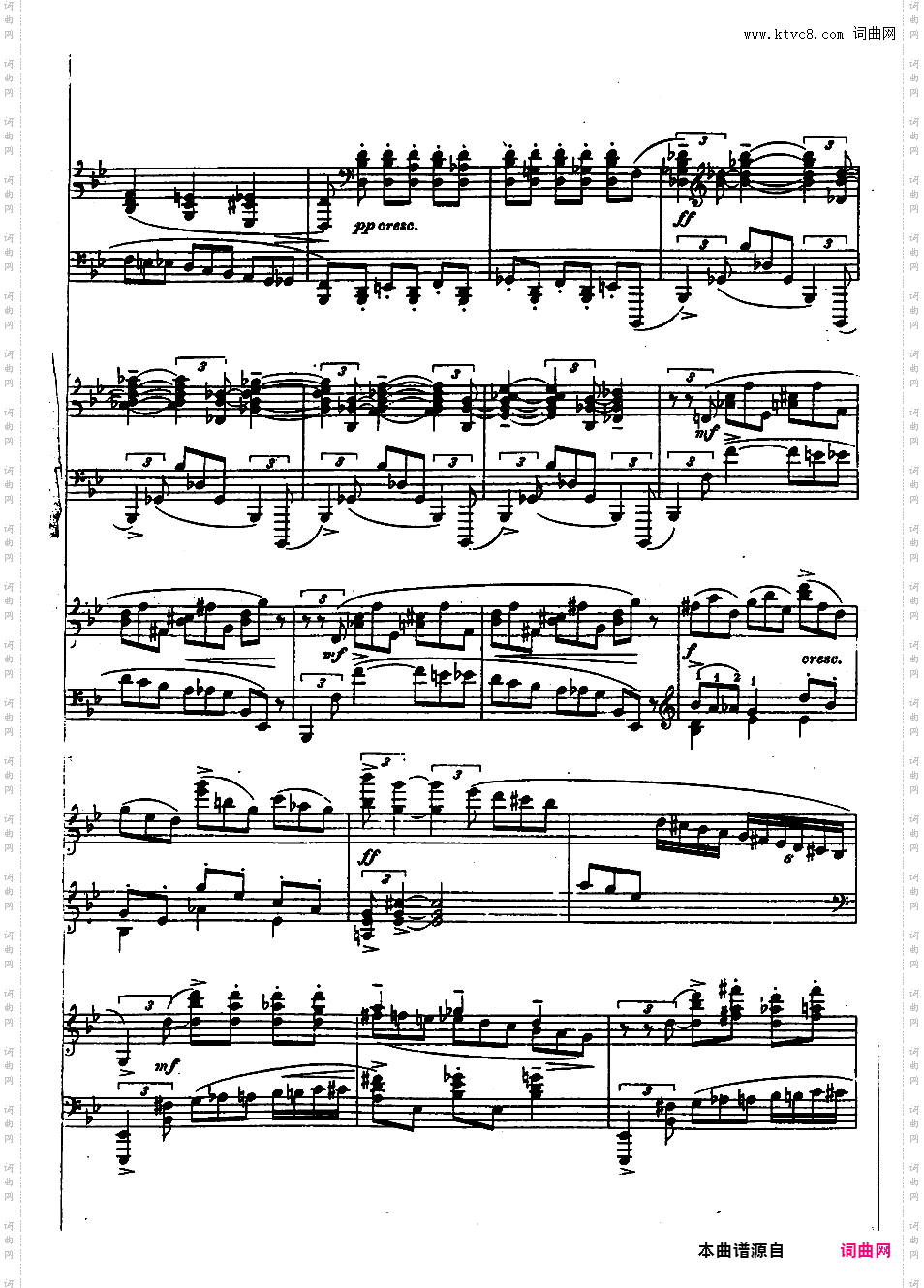 降b小调第二钢琴奏鸣曲 - 根据拉赫玛尼诺夫同名作品改编