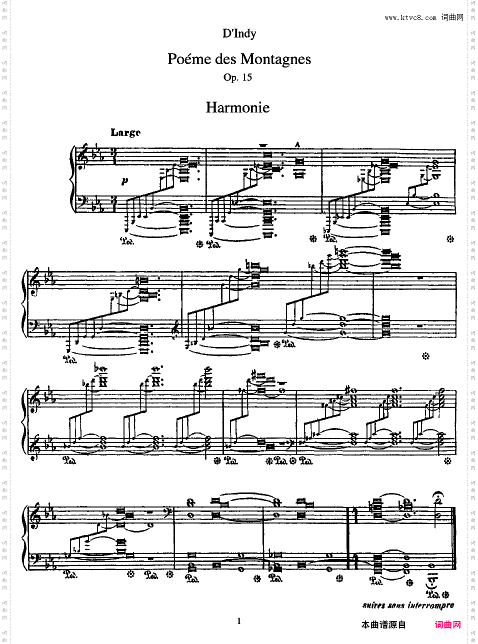 d'Indy op15 Poeme des Montagnes