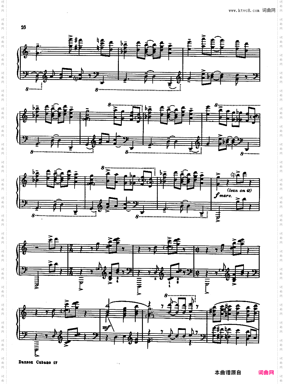 Copland 1942 Danzon Cubano