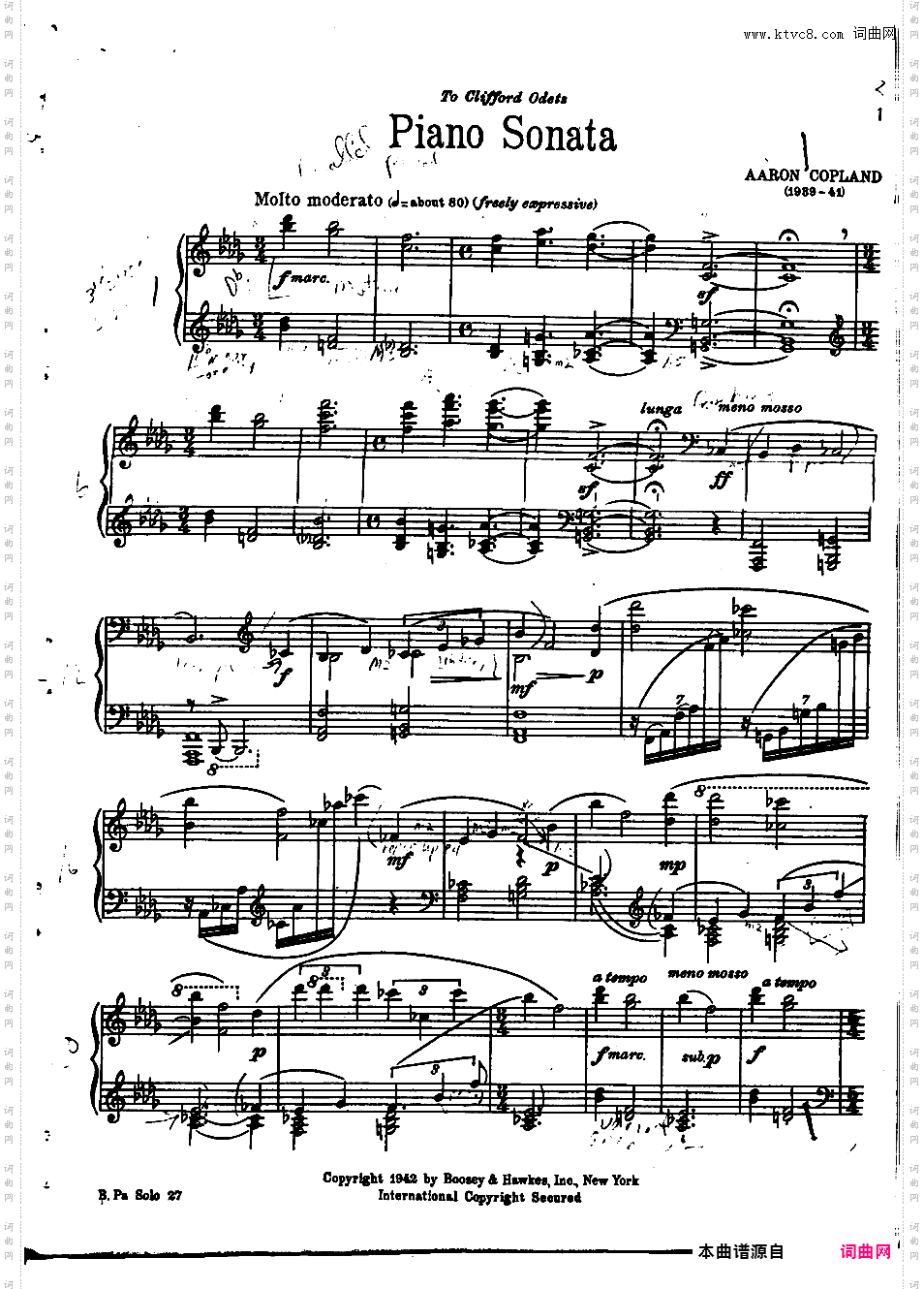 钢琴奏鸣曲 Piano Sonata