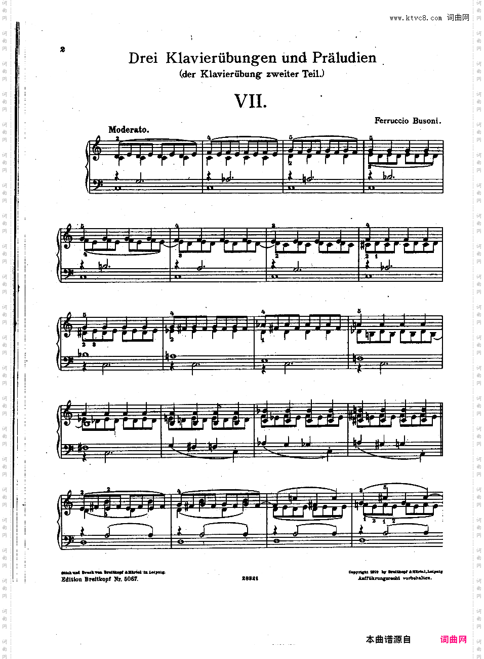 Busoni Klavieru?bung book 四集Busoni Klavieru?bung book 2 — Three etudes and preludes