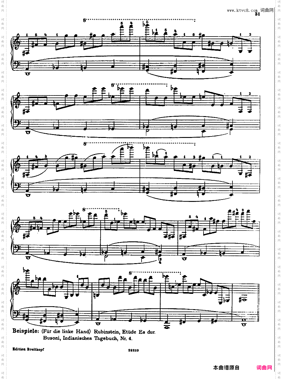 Busoni Klavieru?bung book 四集Busoni Klavieru?bung book 1 — Six etudes and preludes