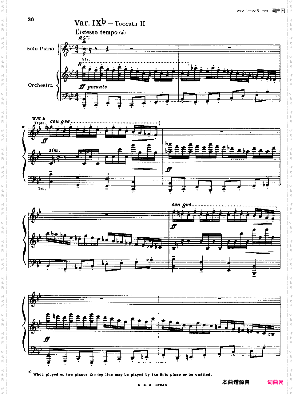 Diversions for Piano left hand and Orchestra op21