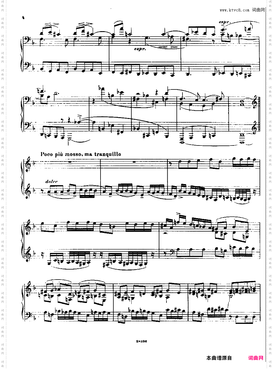 第五钢琴小奏鸣曲 Piano Sonatina No·5 BV 280