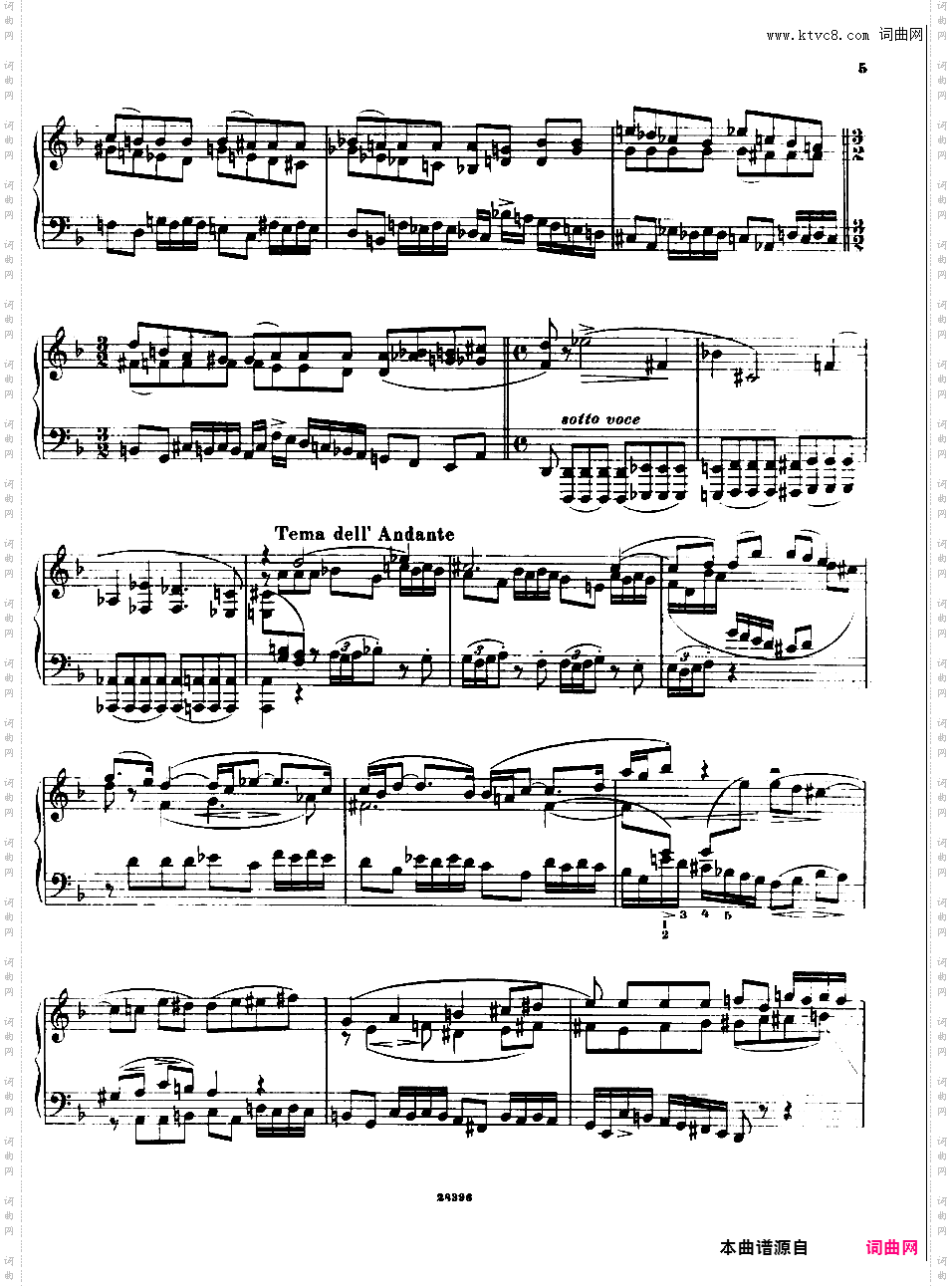 第五钢琴小奏鸣曲 Piano Sonatina No·5 BV 280