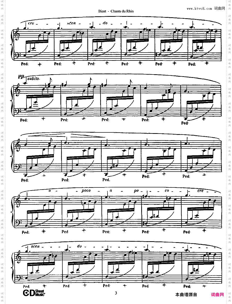 6首无词歌 Six Chants du Rhin