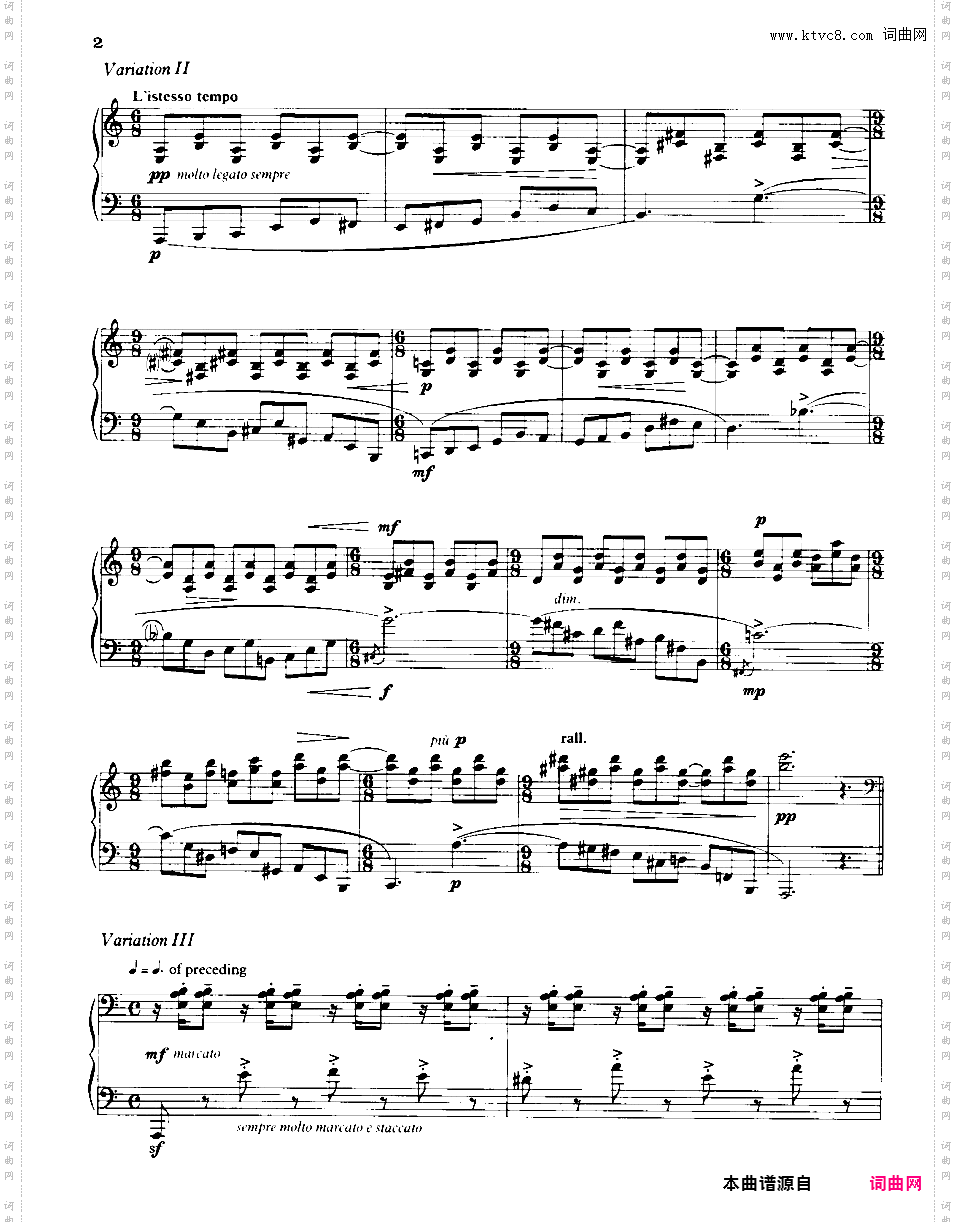 为钢琴而作的变奏曲 12 Variations on a Theme