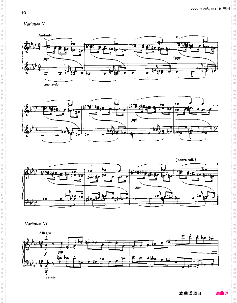 为钢琴而作的变奏曲 12 Variations on a Theme