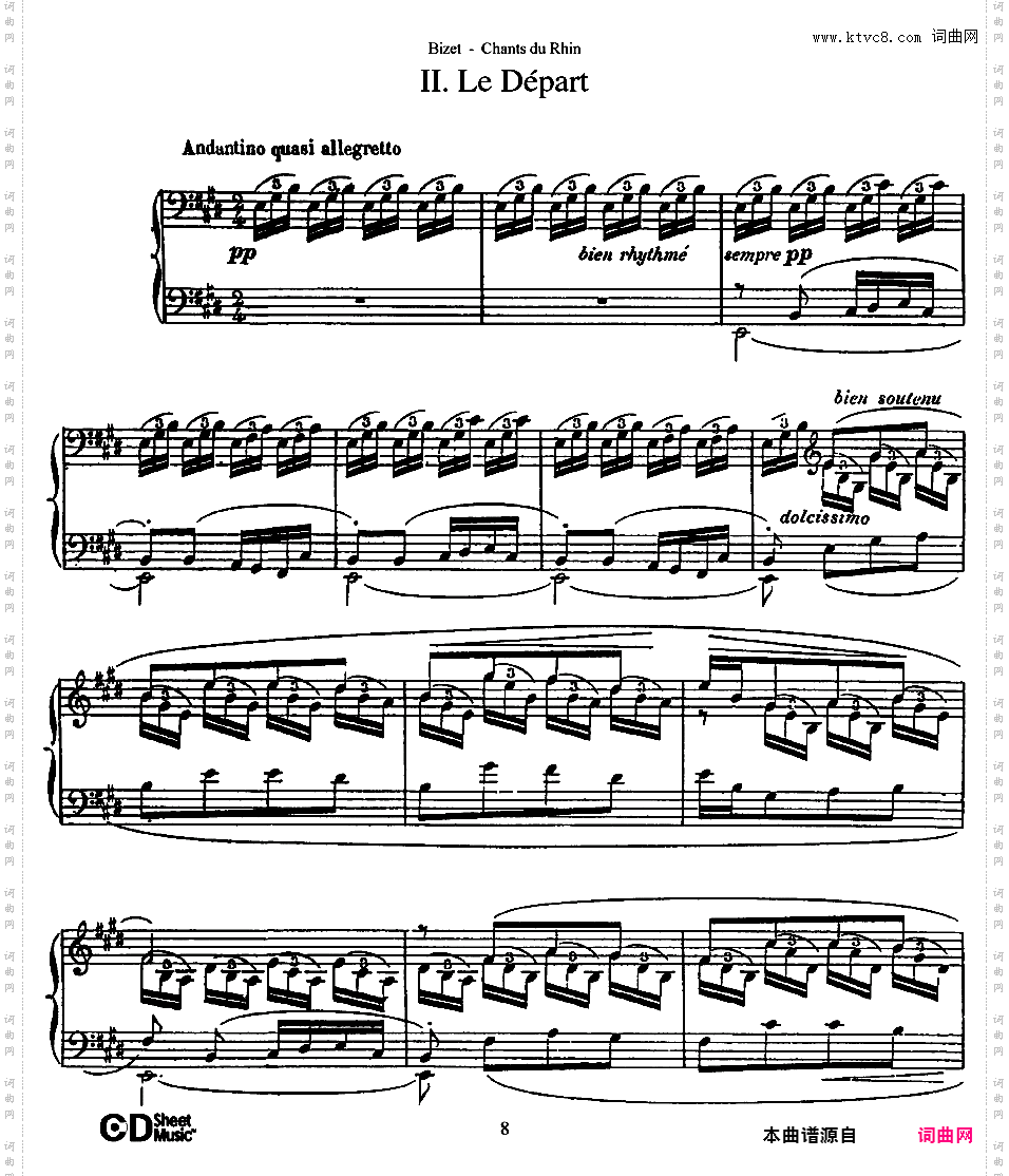 6首无词歌 Six Chants du Rhin