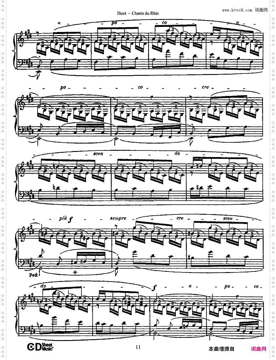 6首无词歌 Six Chants du Rhin