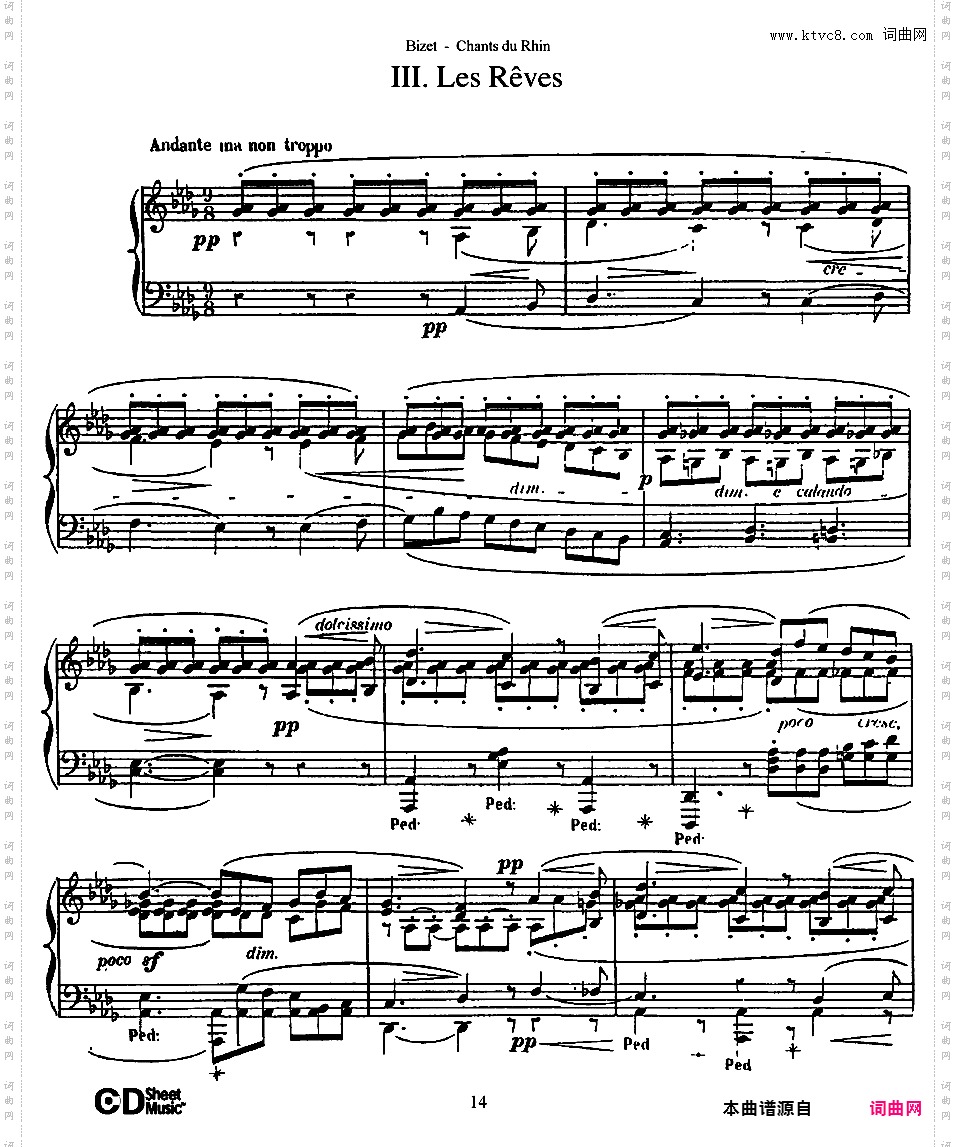 6首无词歌 Six Chants du Rhin