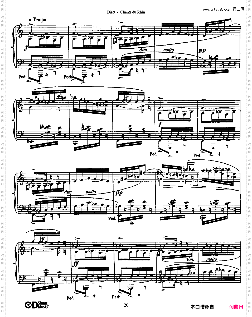 6首无词歌 Six Chants du Rhin