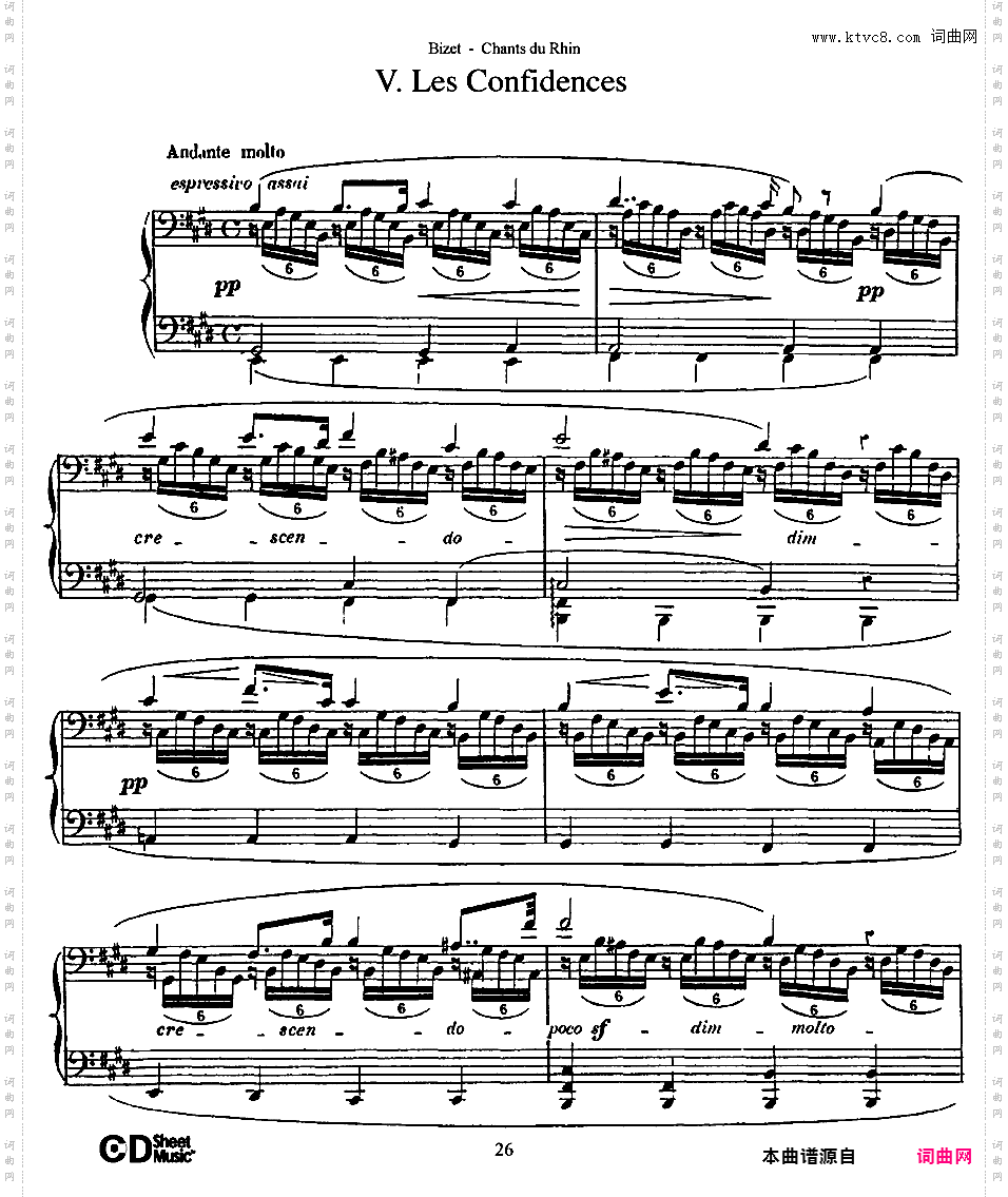 6首无词歌 Six Chants du Rhin