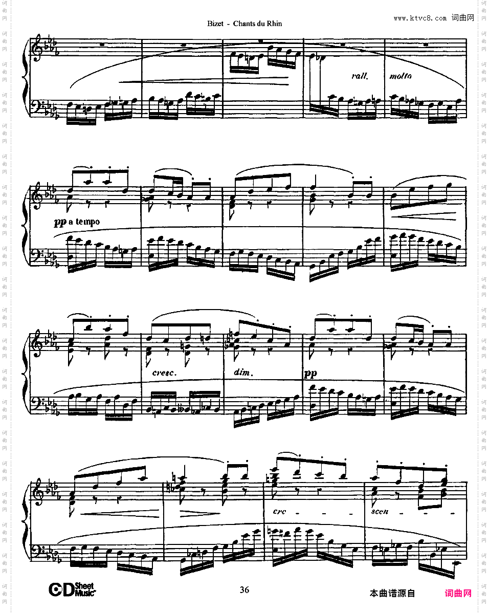 6首无词歌 Six Chants du Rhin