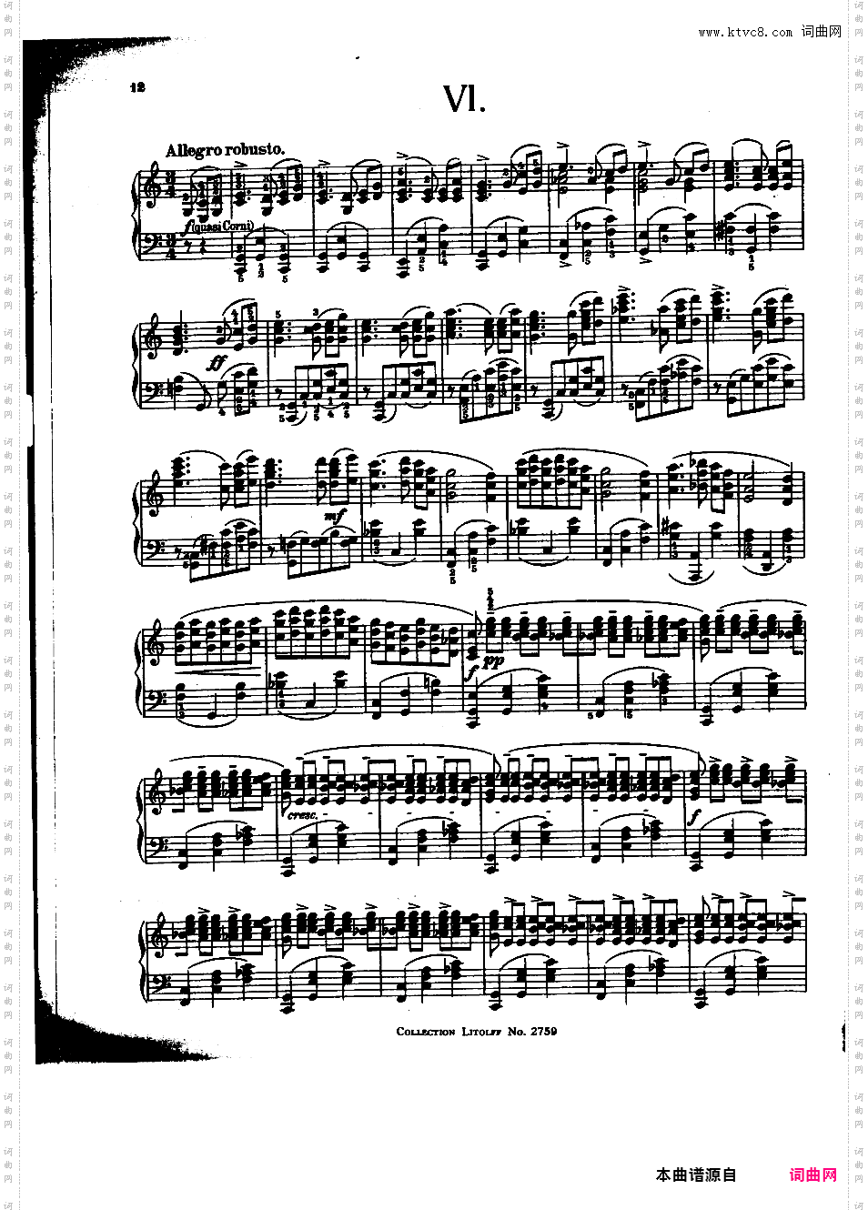 六首钢琴小品 Sechs Klavierstucke op48