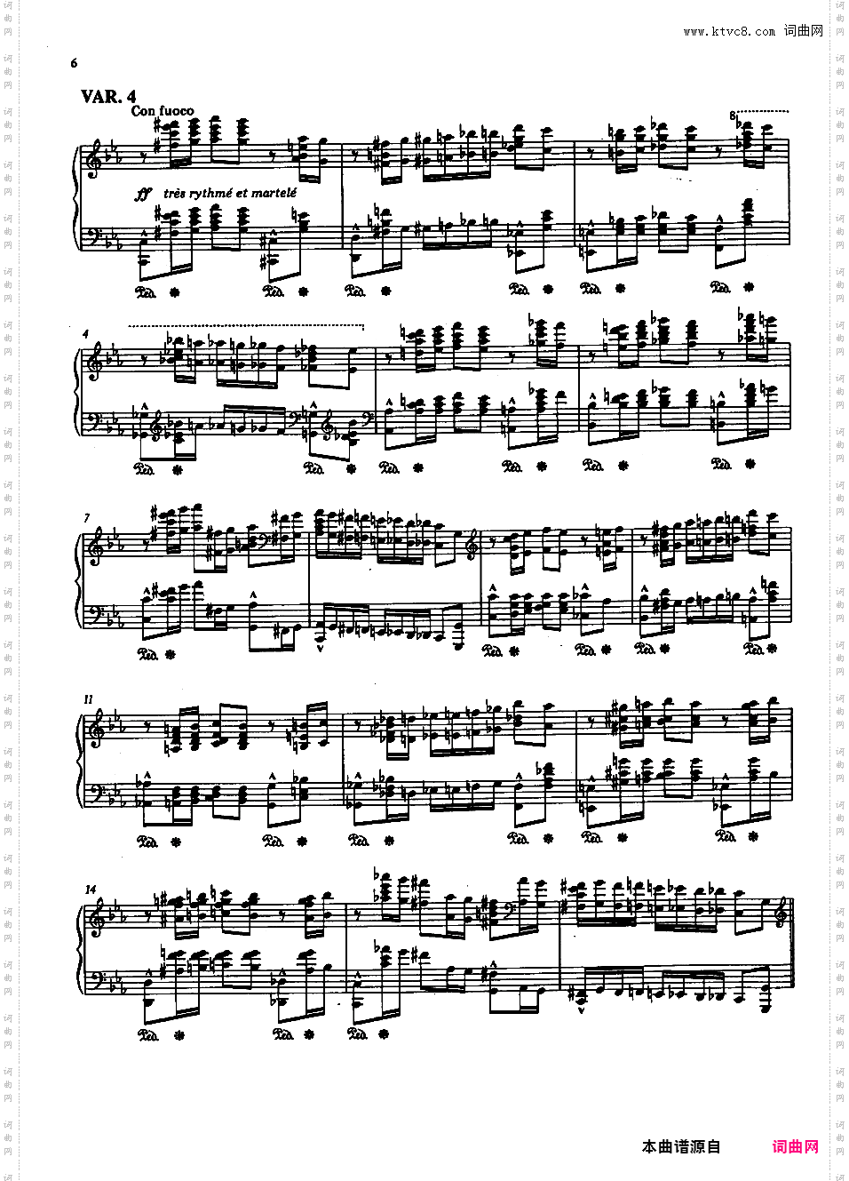 音乐会半音阶变奏曲 Variations Chromatiques de Concert