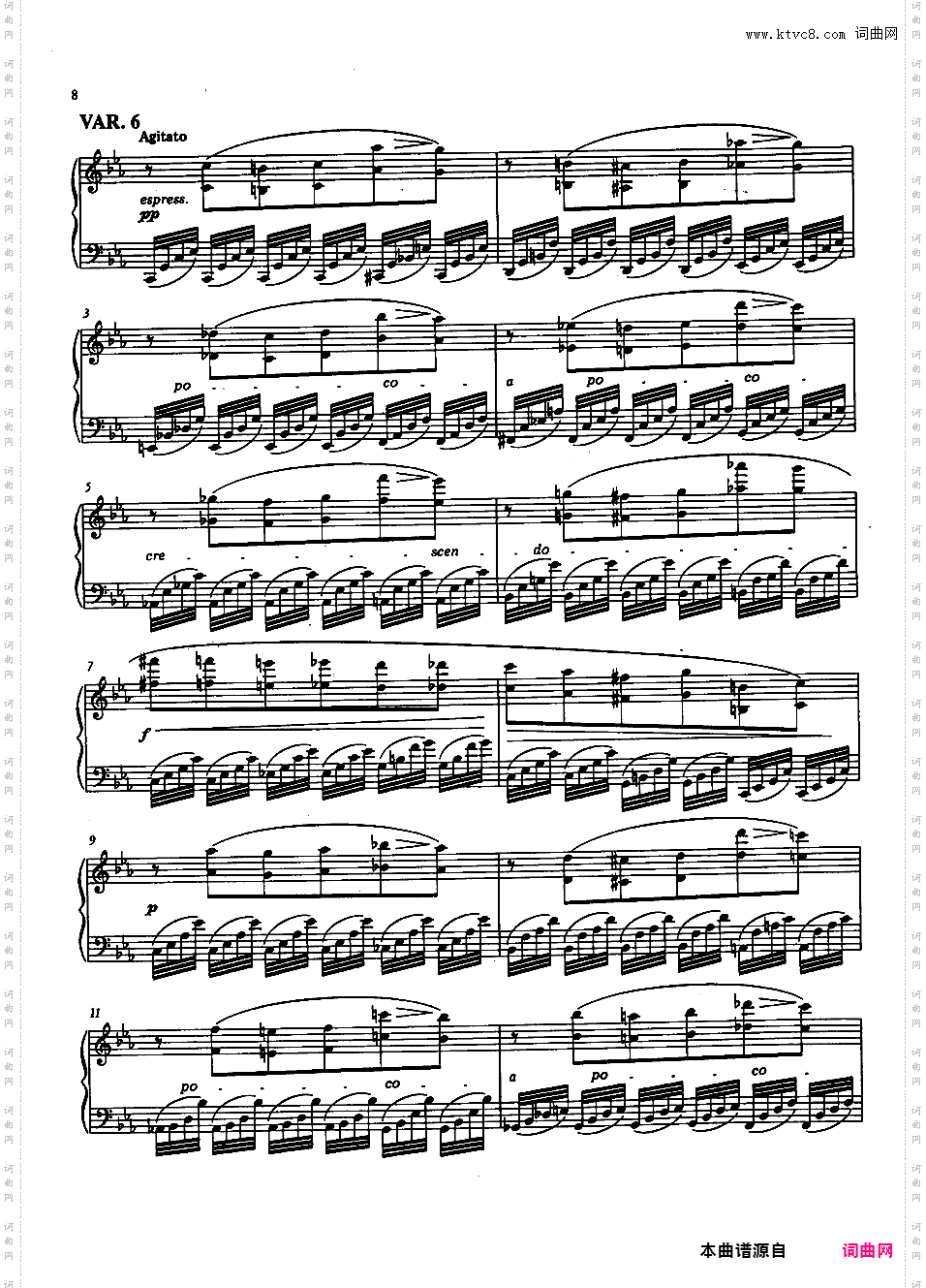 音乐会半音阶变奏曲 Variations Chromatiques de Concert