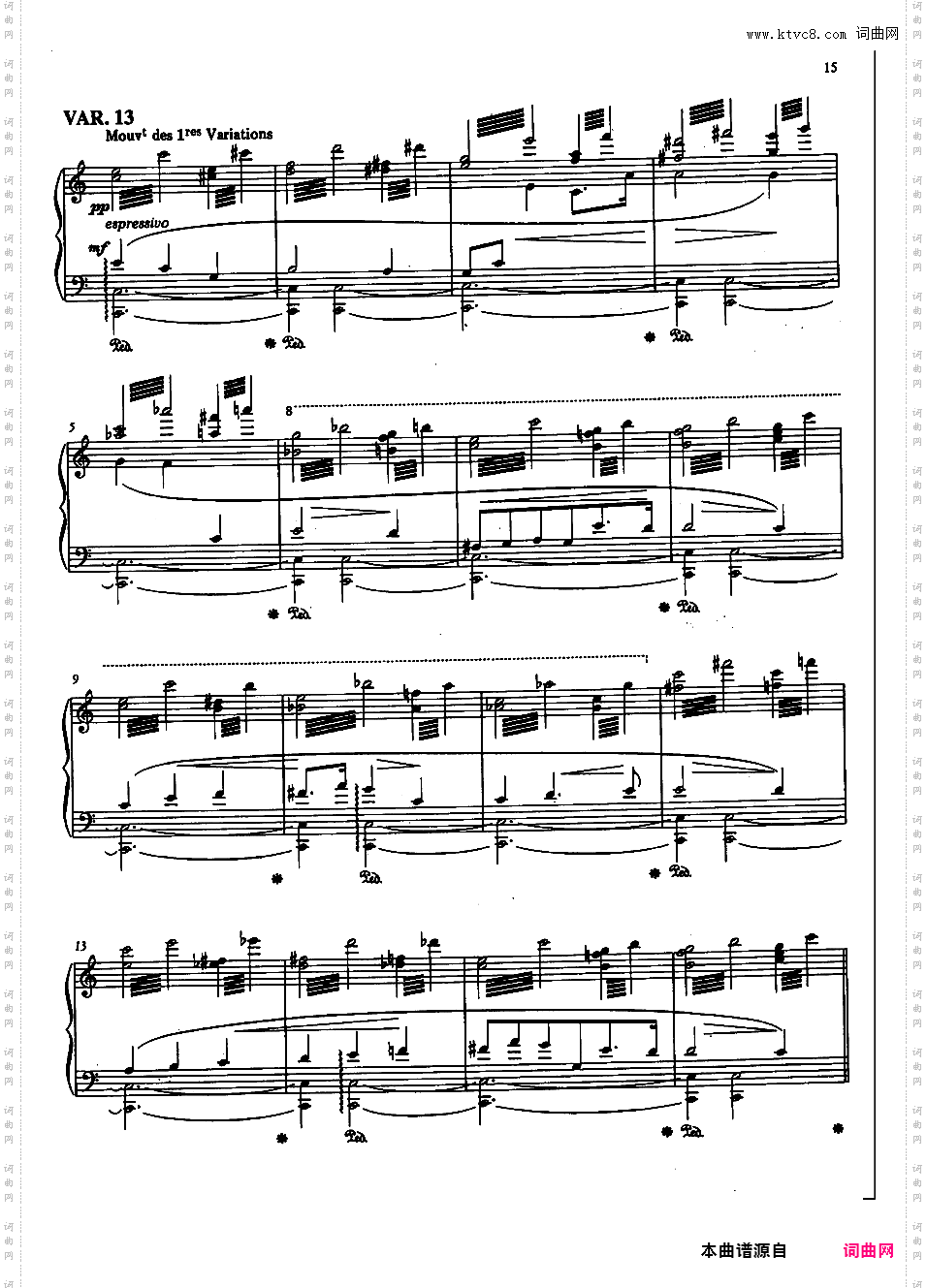 音乐会半音阶变奏曲 Variations Chromatiques de Concert