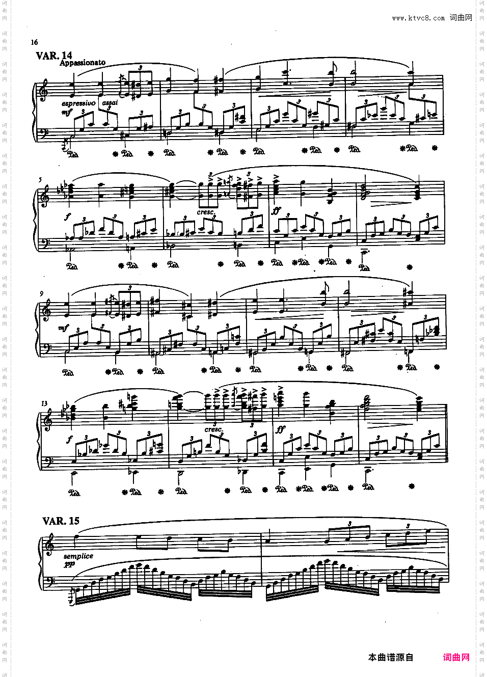 音乐会半音阶变奏曲 Variations Chromatiques de Concert