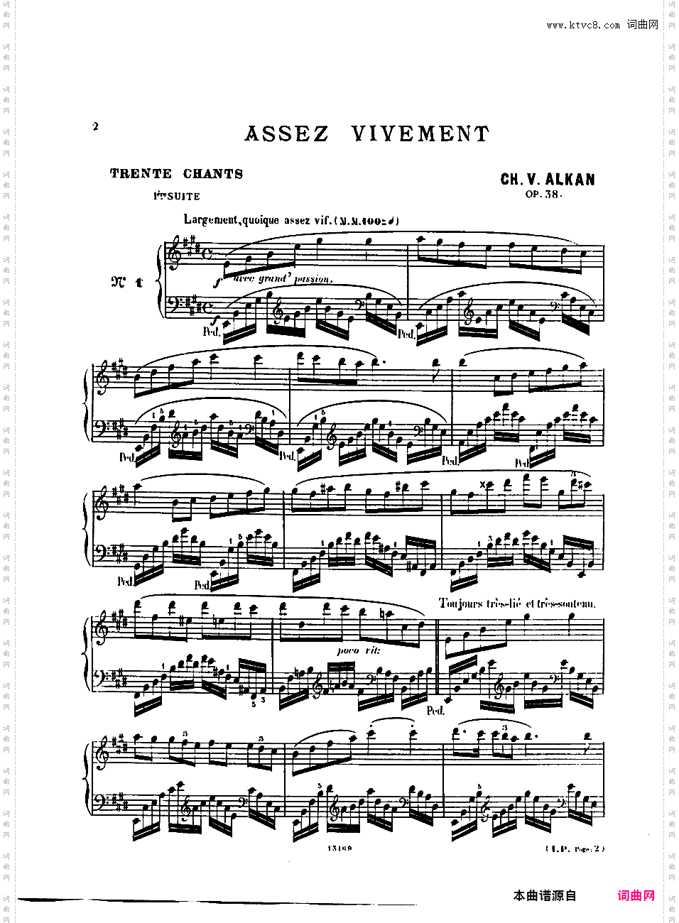 第一号迷人的歌 Premiere Recueil de Chants Op·38a