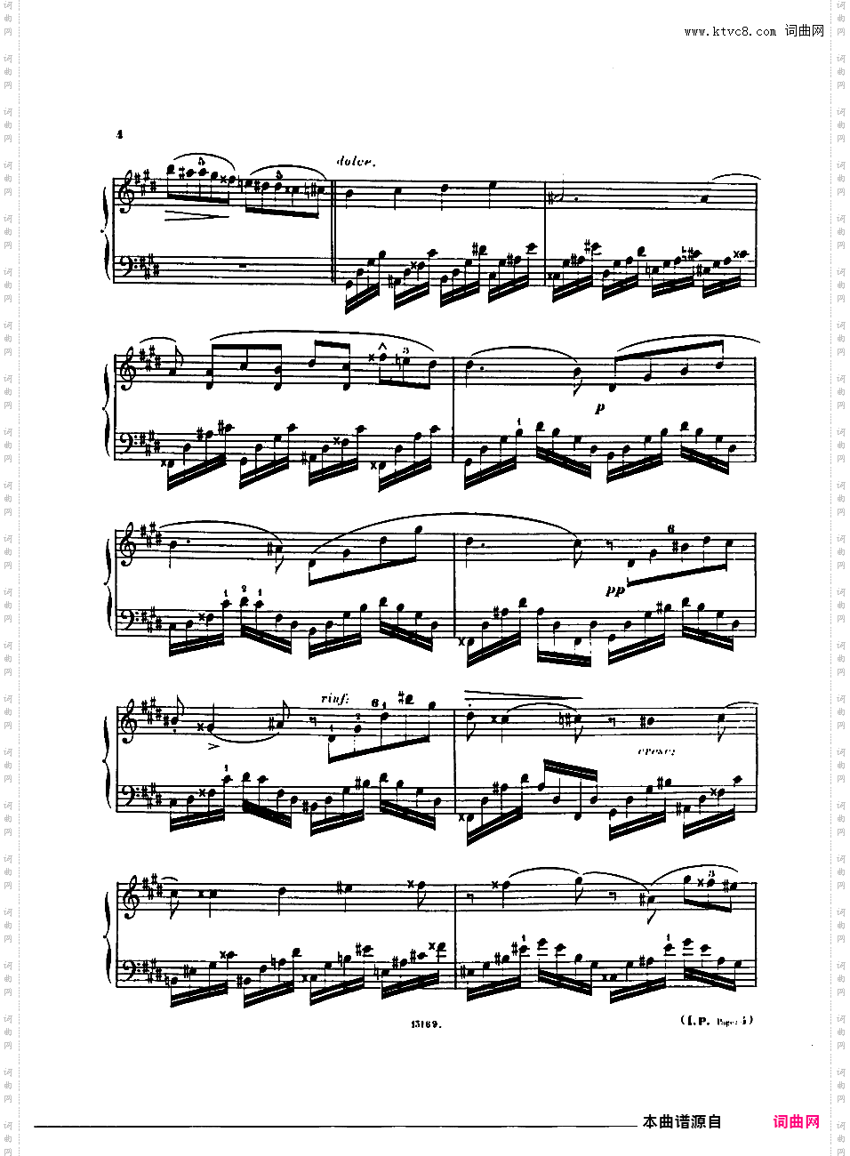 第一号迷人的歌 Premiere Recueil de Chants Op·38a