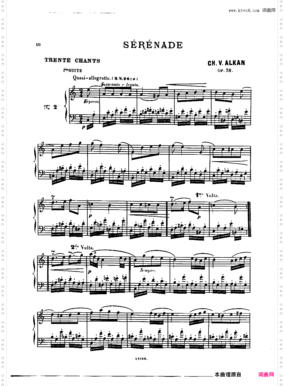 第一号迷人的歌 Premiere Recueil de Chants Op·38a