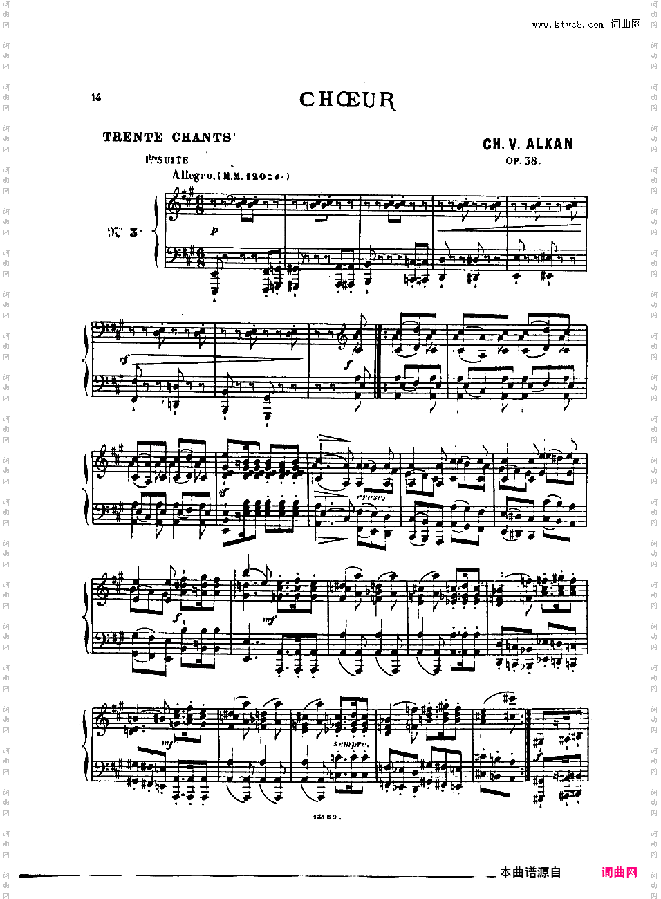 第一号迷人的歌 Premiere Recueil de Chants Op·38a