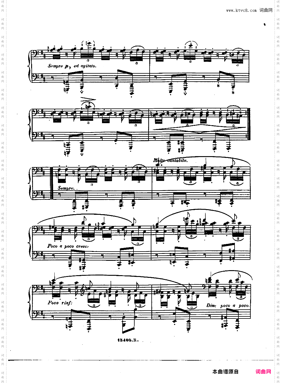 B大调第四号夜曲“蟋蟀”Nocturne No·4 ·