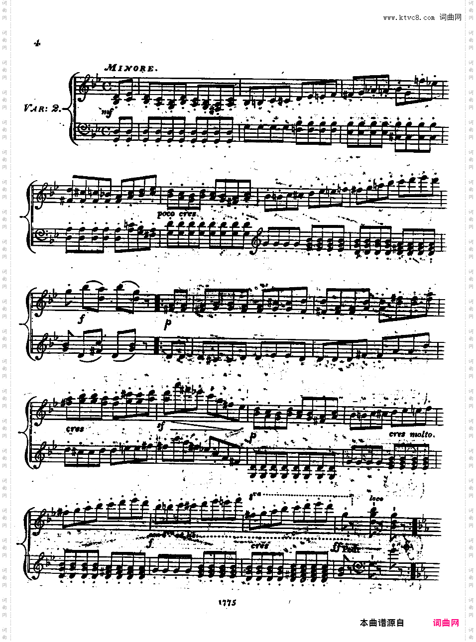 3首变奏曲 3 Variations Op·16 No·4-6Alkan op16 5 Bellini