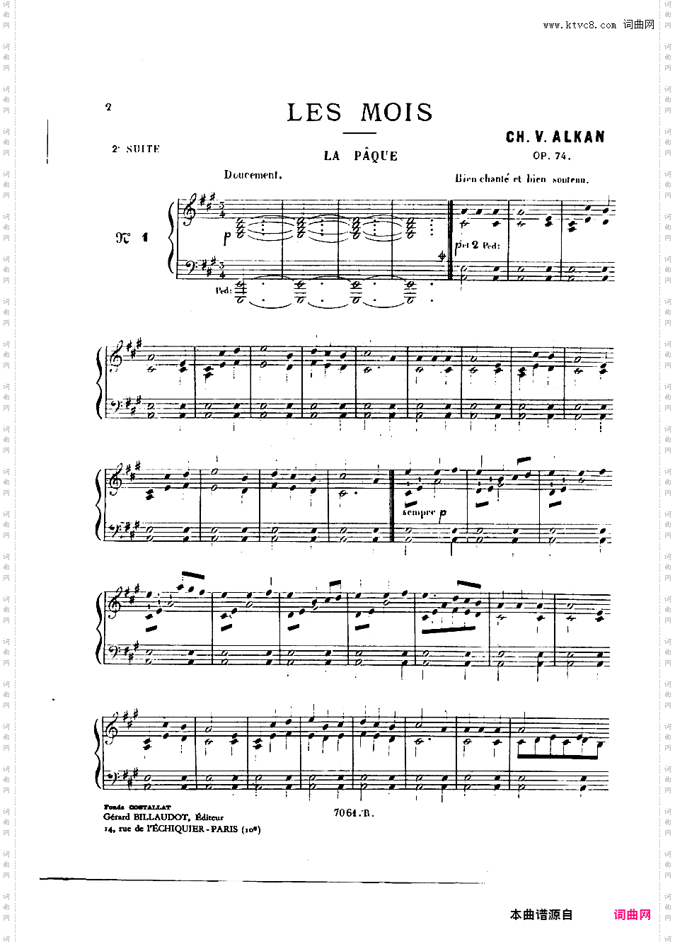 四季 Les Mois Op·74Alkan op74 Les Mois, Book 2