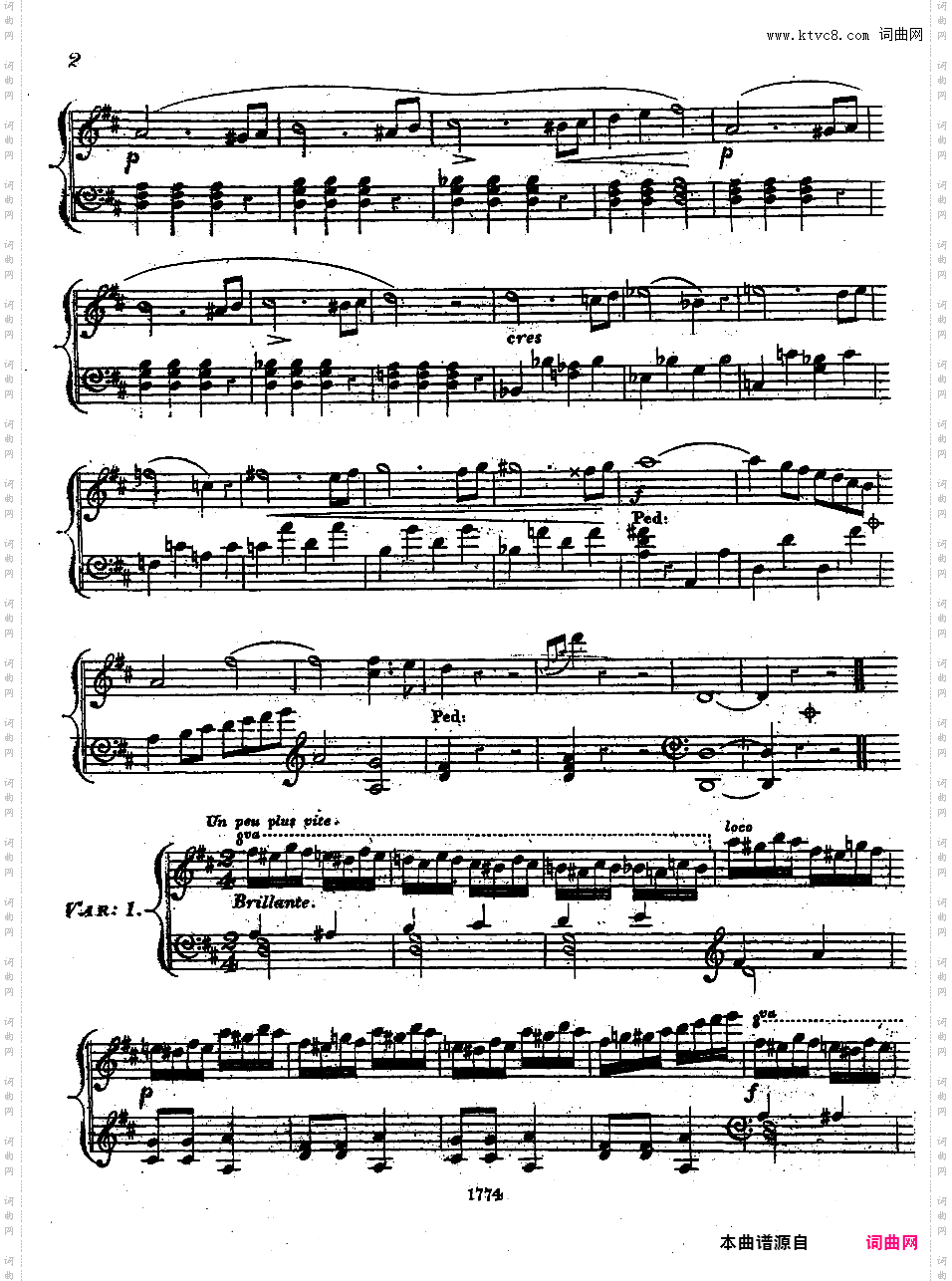 3首变奏曲 3 Variations Op·16 No·4-6Alkan op16 4 Donizetti