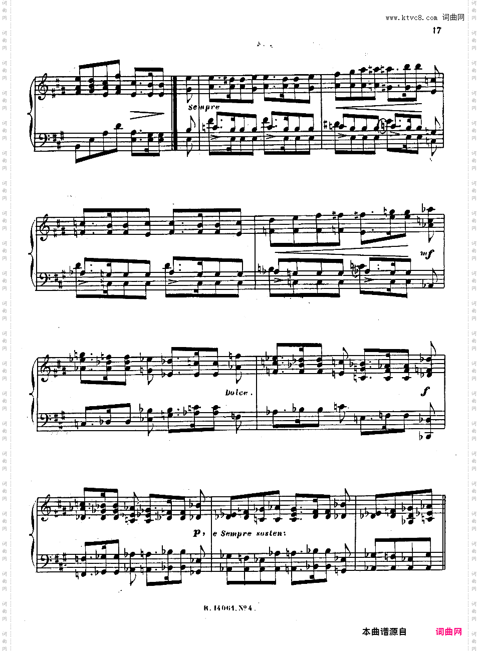第四号迷人的歌 Quatrieme Recueil de Chants Op·67