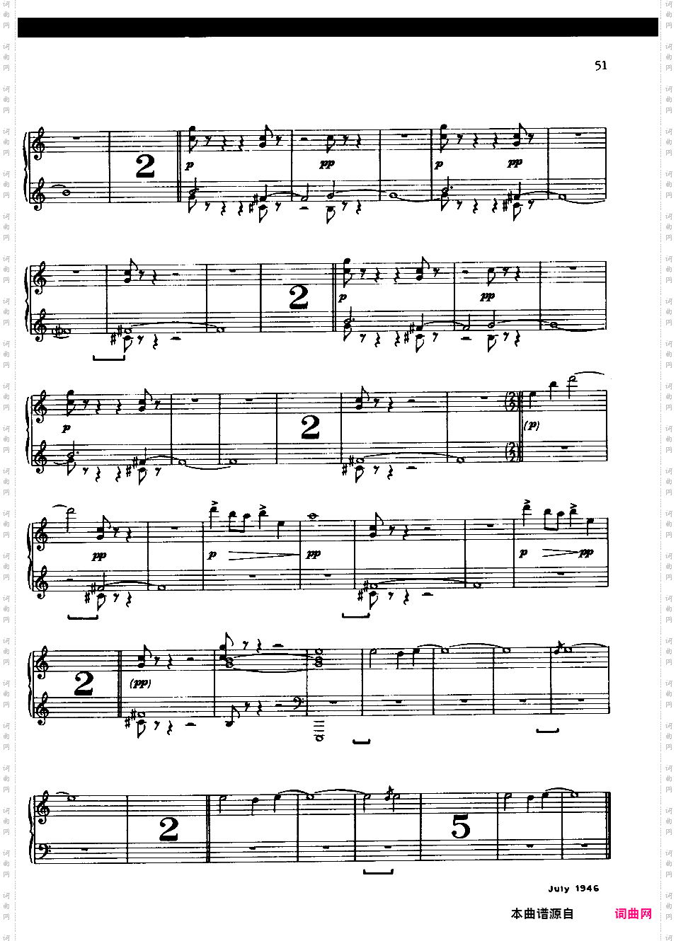 另外2首钢琴小品 Two Pieces for Piano