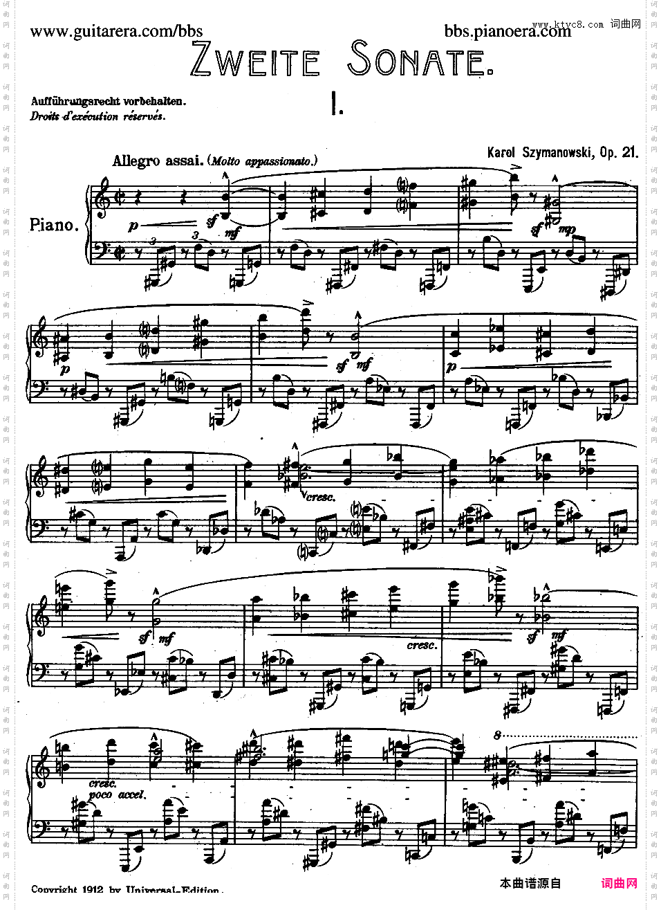 A大调第二钢琴奏鸣曲 Piano Sonata No·2 in A Major Op·21