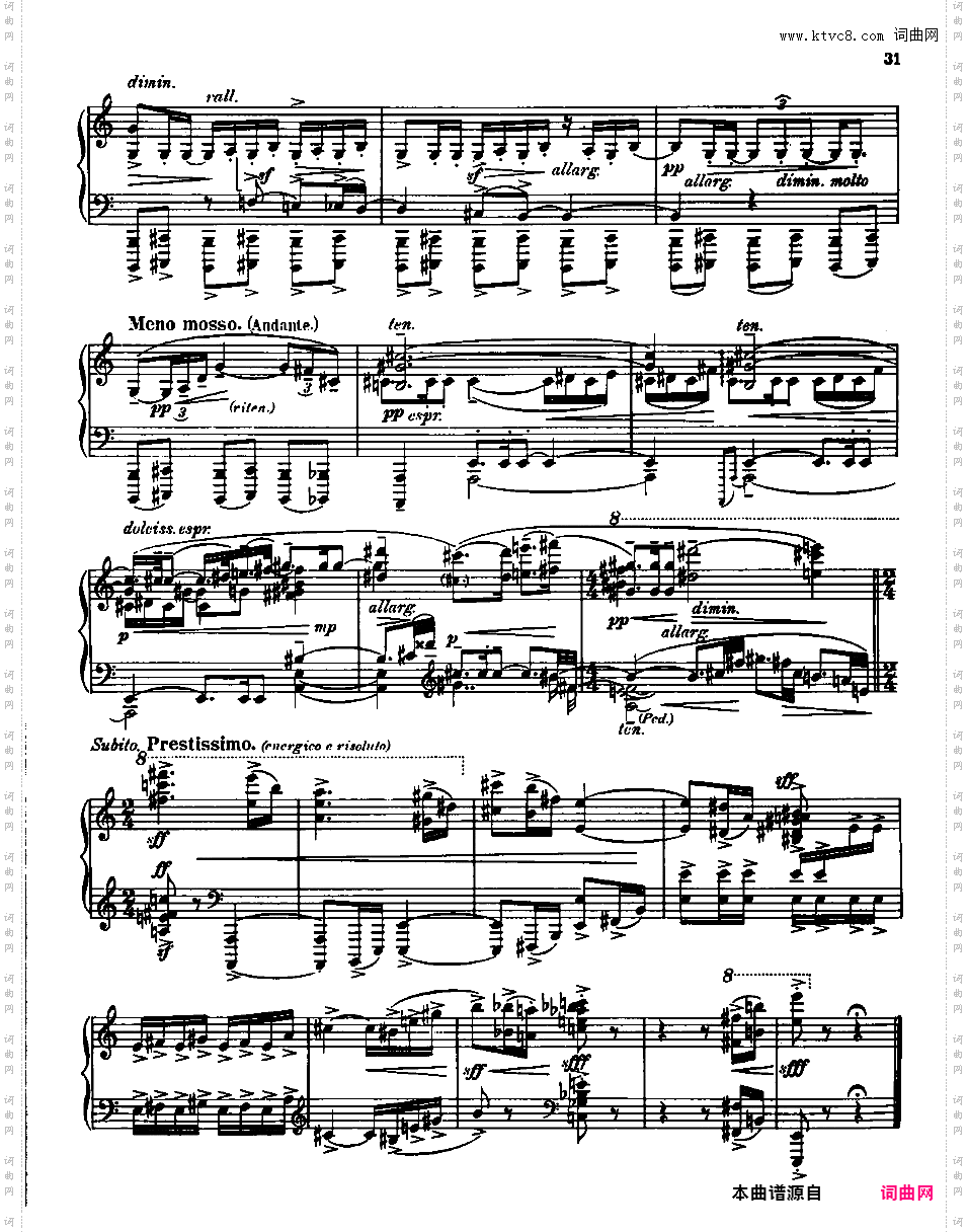 第三钢琴奏鸣曲 Piano Sonata No·3 Op·36