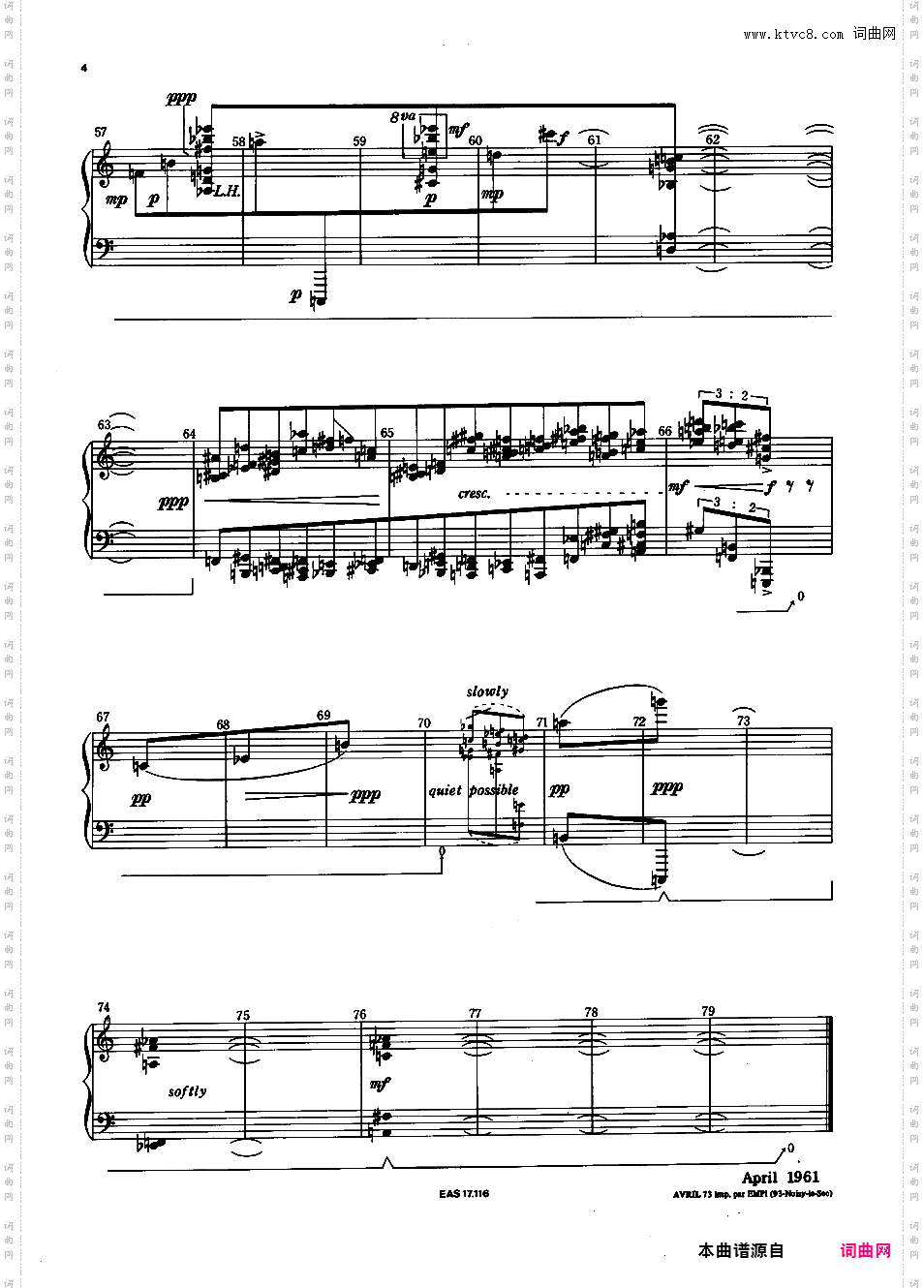 弱奏的层次 Piano Distance