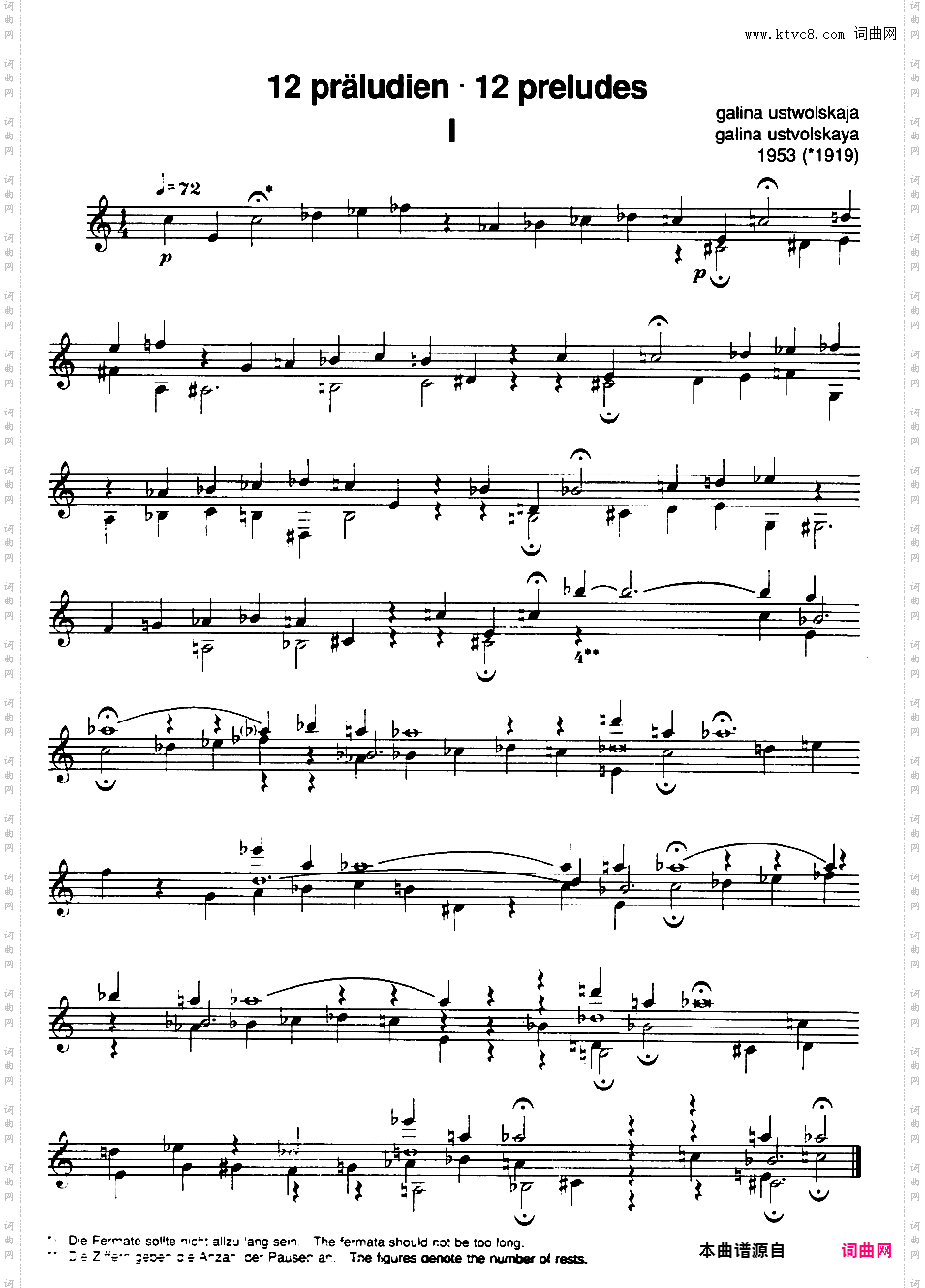 十二首前奏曲Twelve Preludes