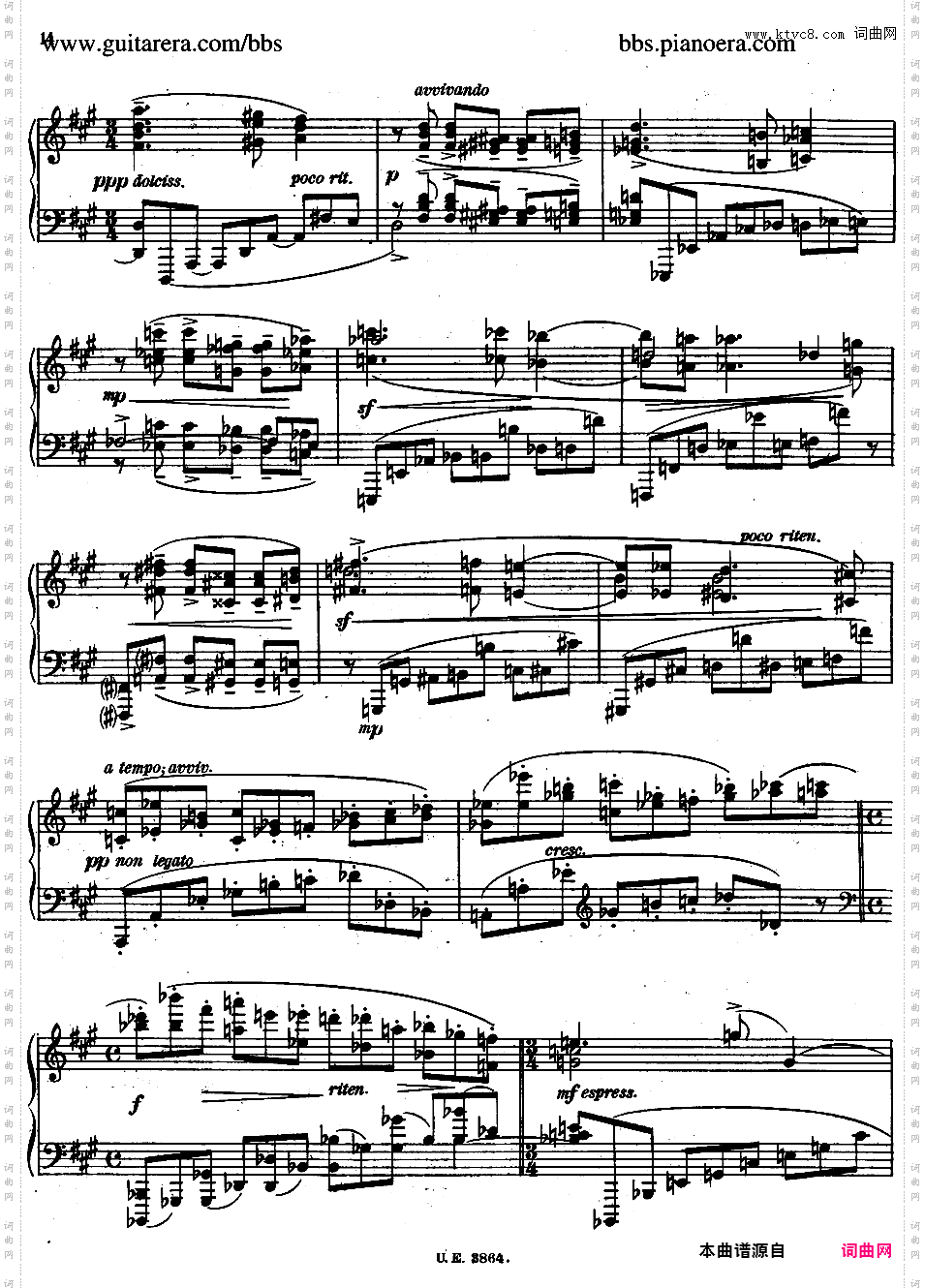 A大调第二钢琴奏鸣曲 Piano Sonata No·2 in A Major Op·21