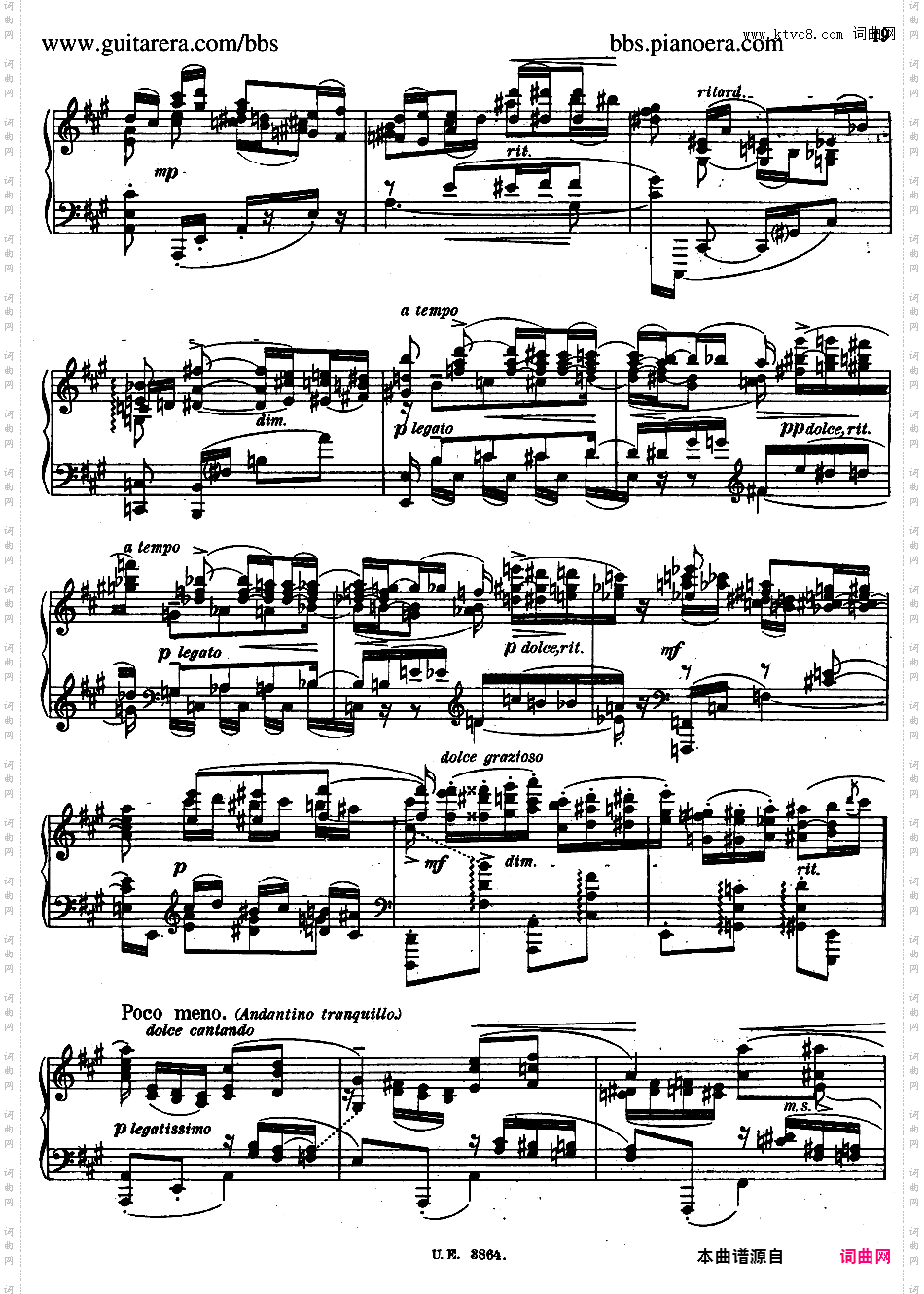 A大调第二钢琴奏鸣曲 Piano Sonata No·2 in A Major Op·21
