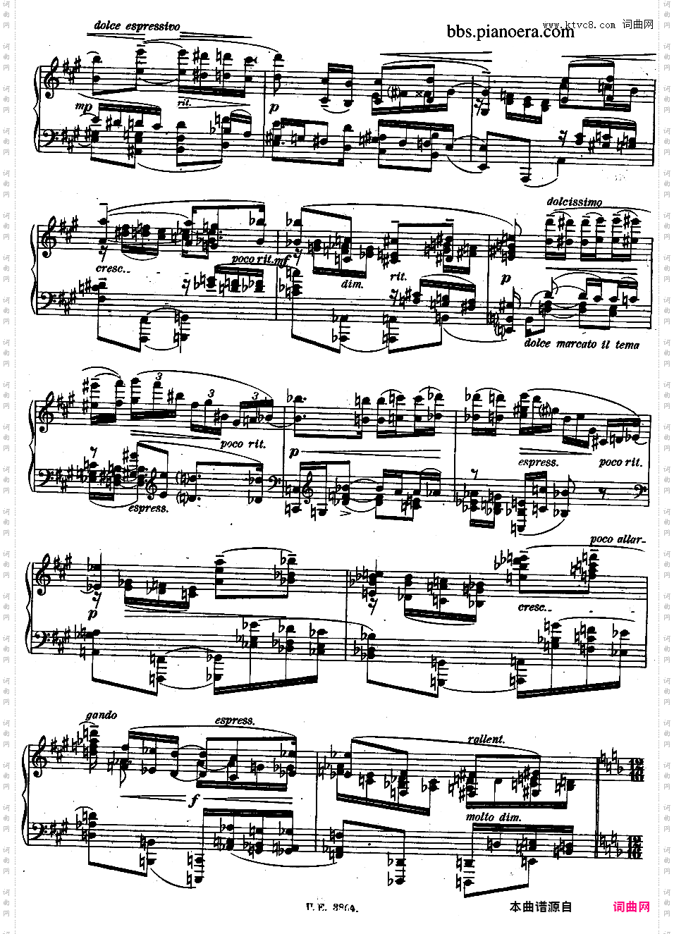 A大调第二钢琴奏鸣曲 Piano Sonata No·2 in A Major Op·21