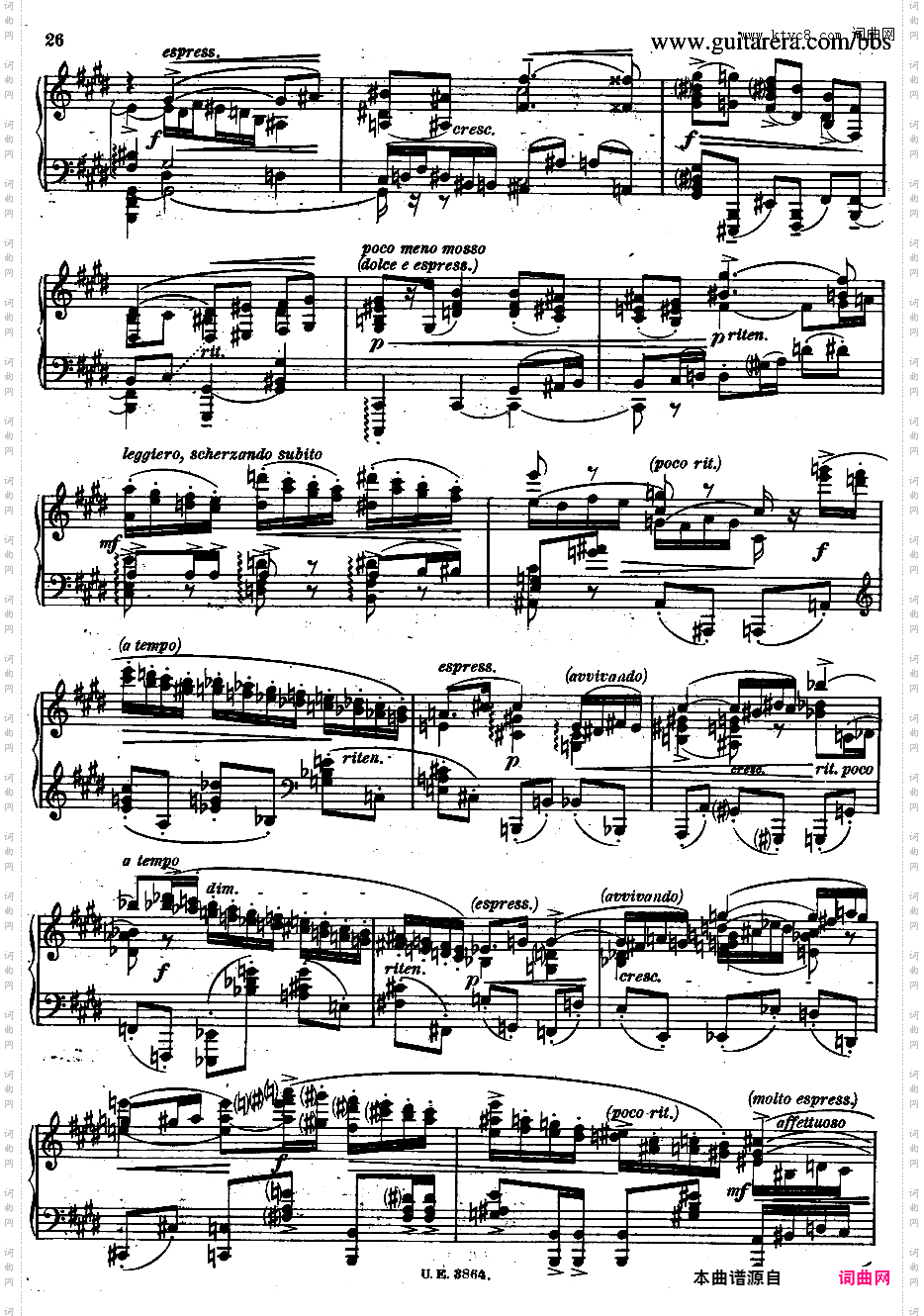A大调第二钢琴奏鸣曲 Piano Sonata No·2 in A Major Op·21