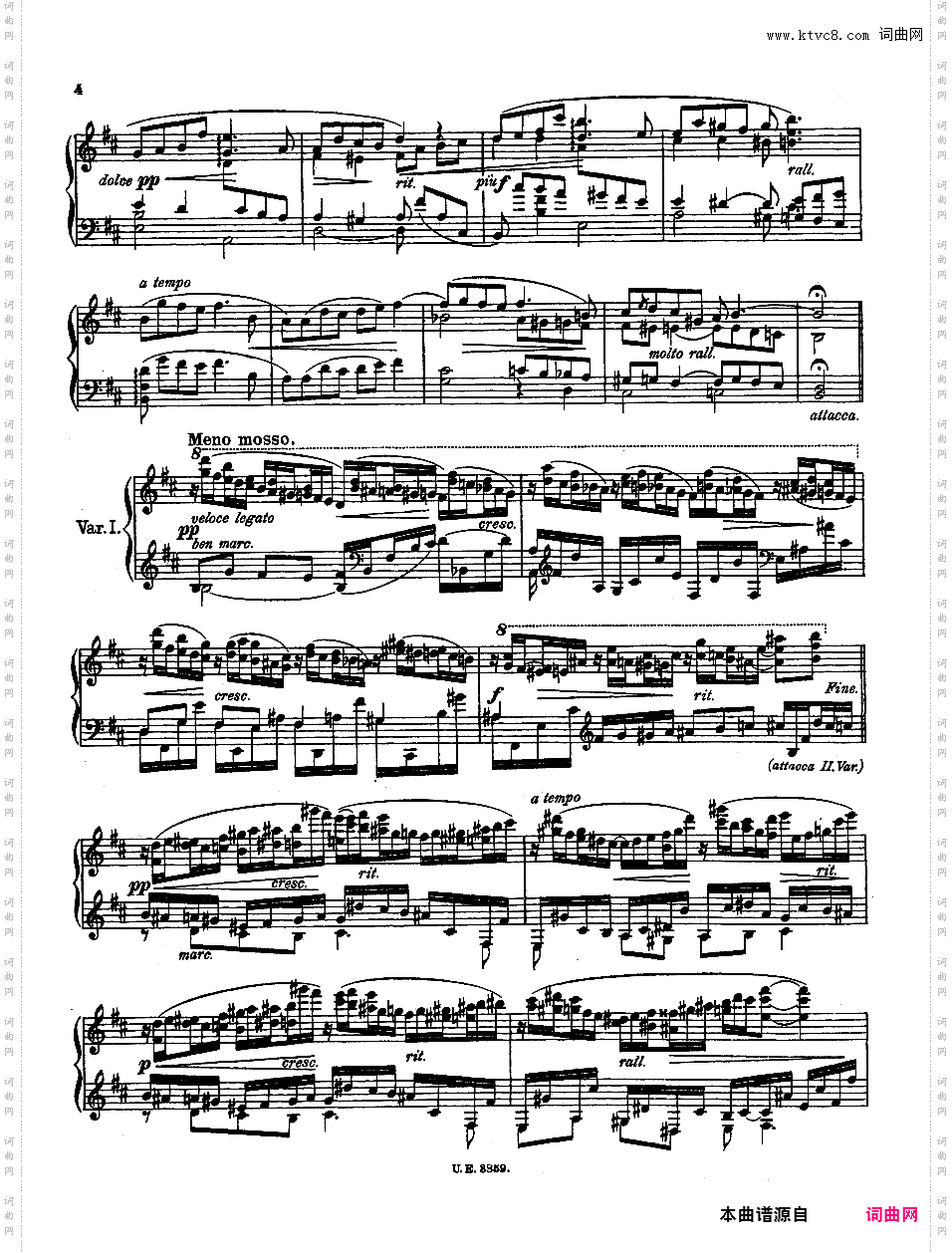 波兰民歌主题变奏曲 Variations on a Polish Folk Theme Op·10