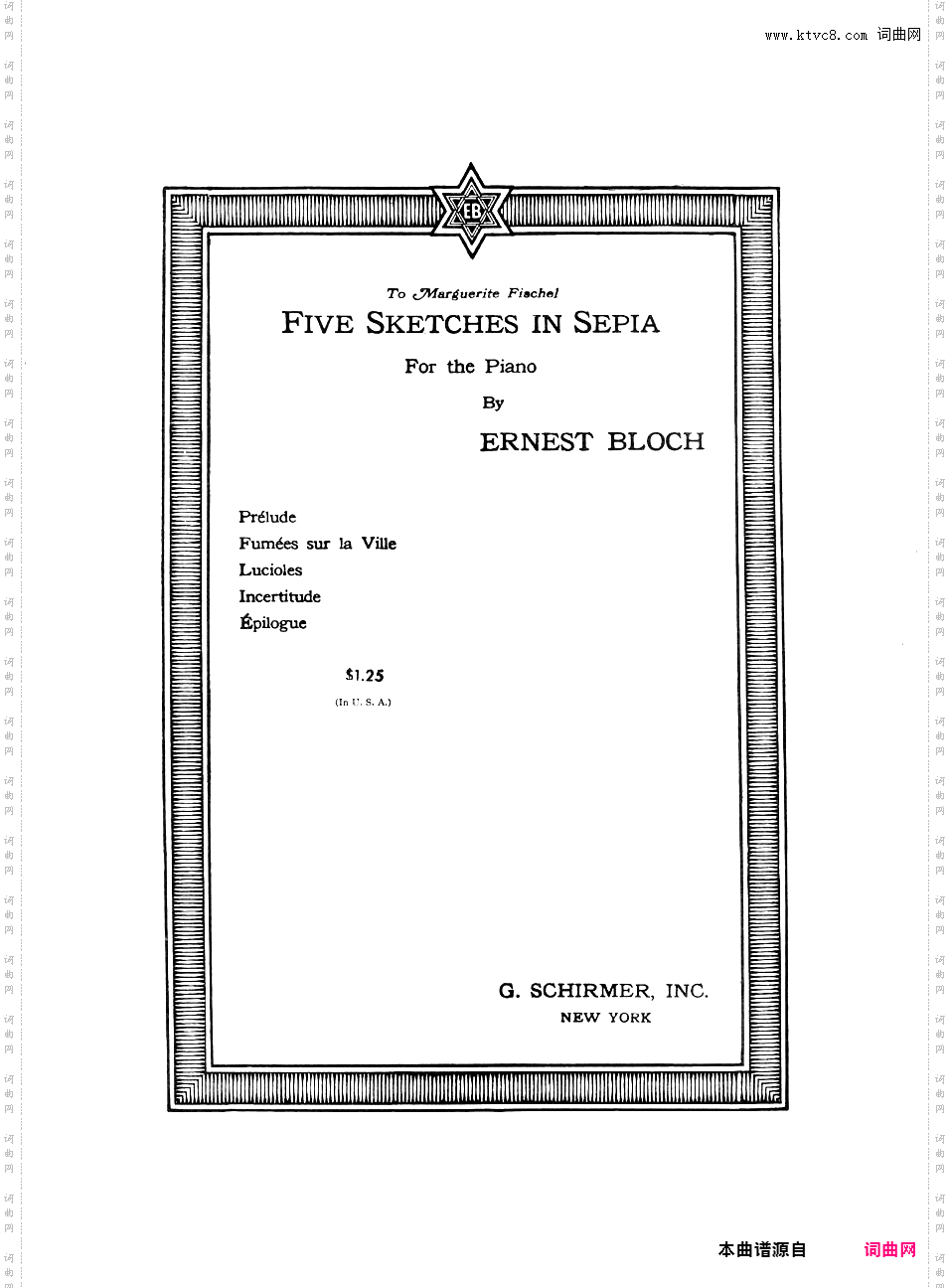 五首素描 Five Sketches in Sepia