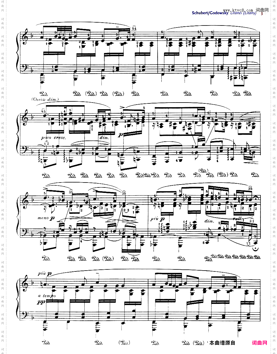 改编舒伯特钢琴曲集Schubert-GodowskySchubert-Godowsky Litany