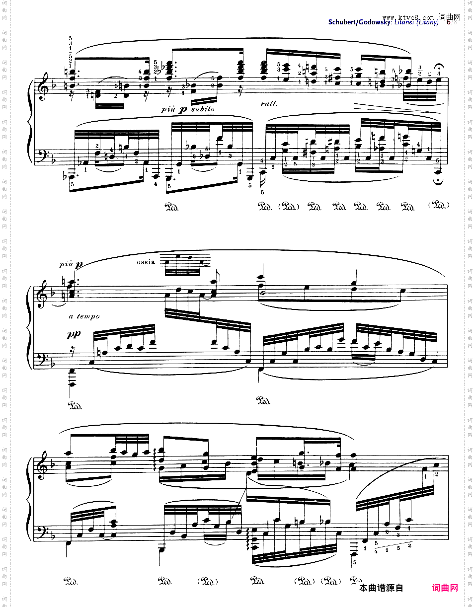 改编舒伯特钢琴曲集Schubert-GodowskySchubert-Godowsky Litany