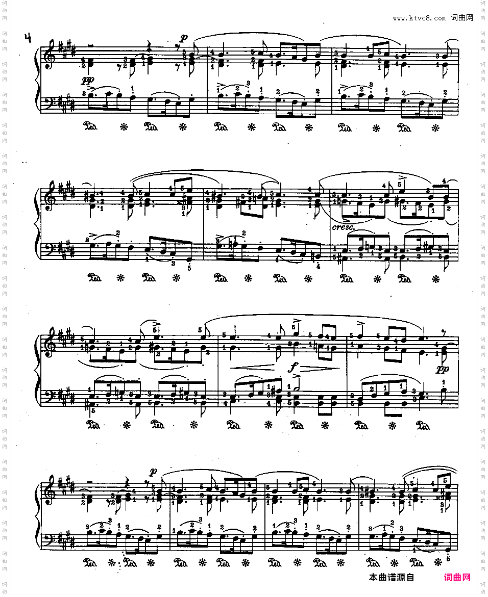 改编舒伯特钢琴曲集Schubert-GodowskySchubert-Schumann-Brahms-Godowsky Four German Songs Intermediate