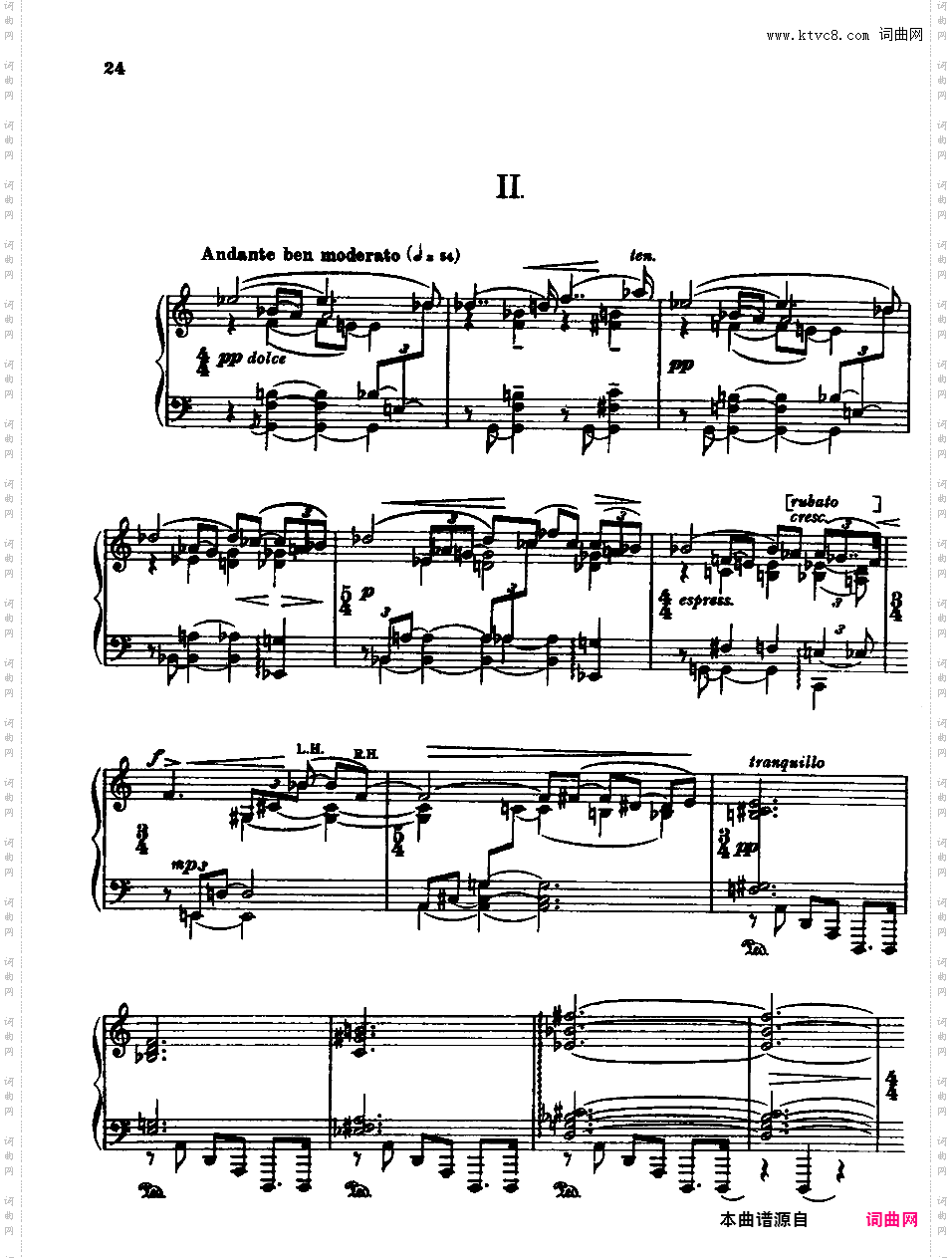钢琴奏鸣曲 Piano Sonata H·160