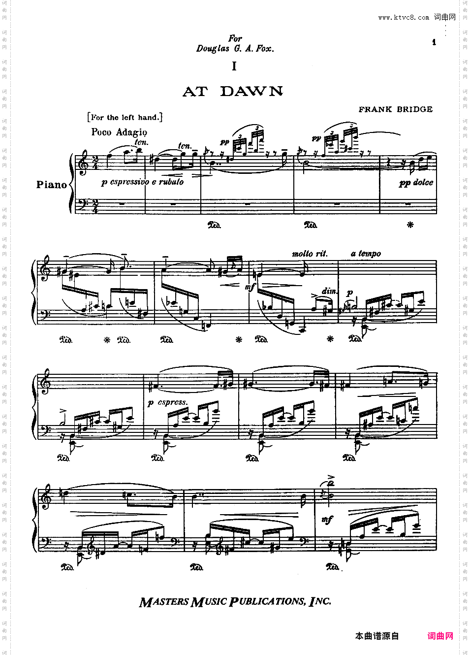 3首左手即兴曲 3 Improvisations for the Left-Hand H·134